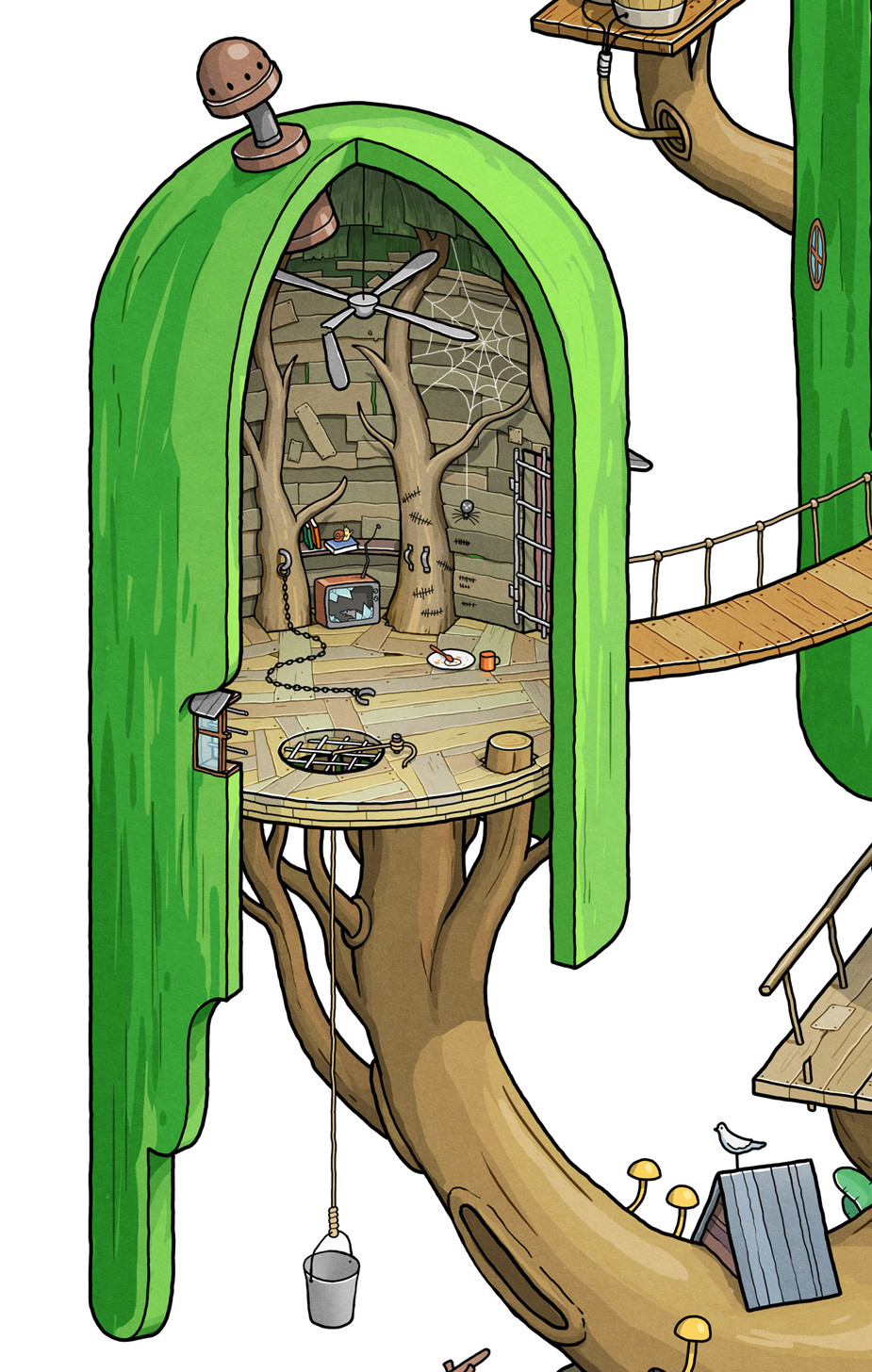 Artstation Exploring The Land Of Ooo Inside The Tree Fort Max