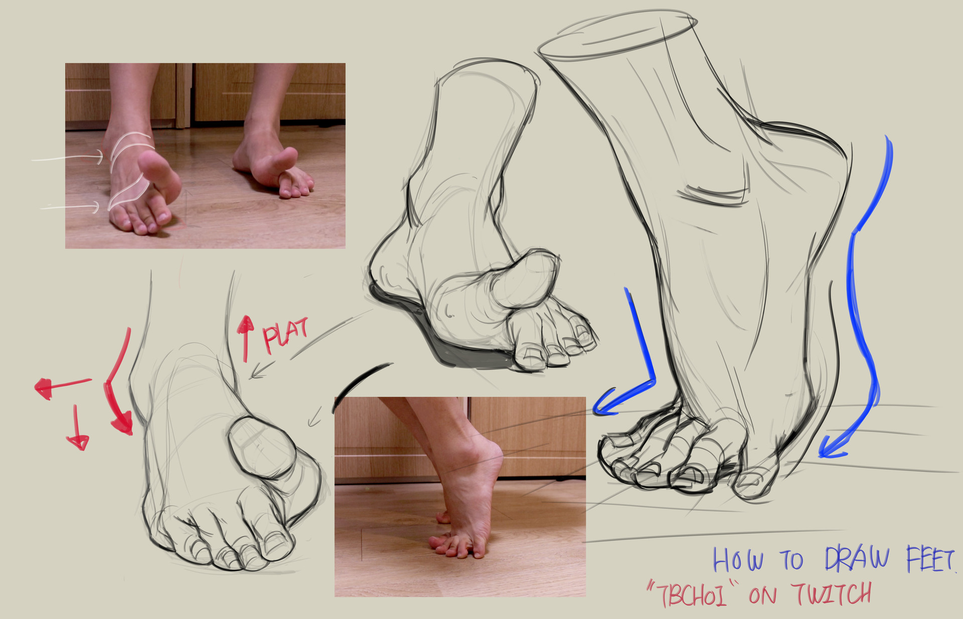 HOW to draw FEET LIVE STREAM.
