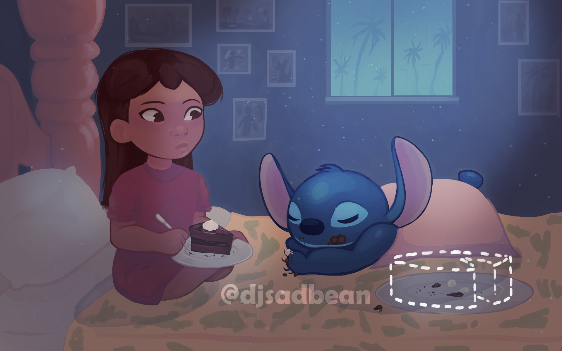 Artstation Lilo Stitch Painting Sarah Gutierrez