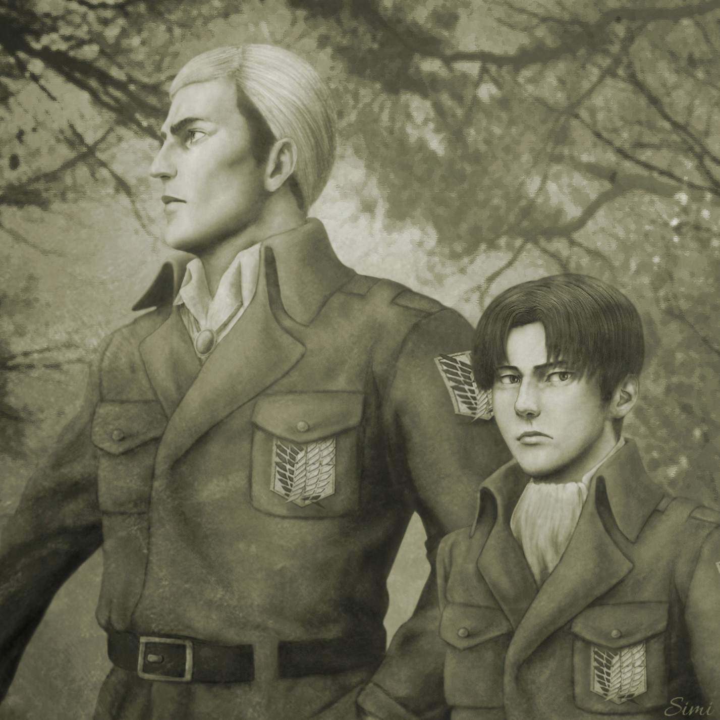 Simi Braun Commander Erwin Smith And Lance Corporal Levi Ackerman