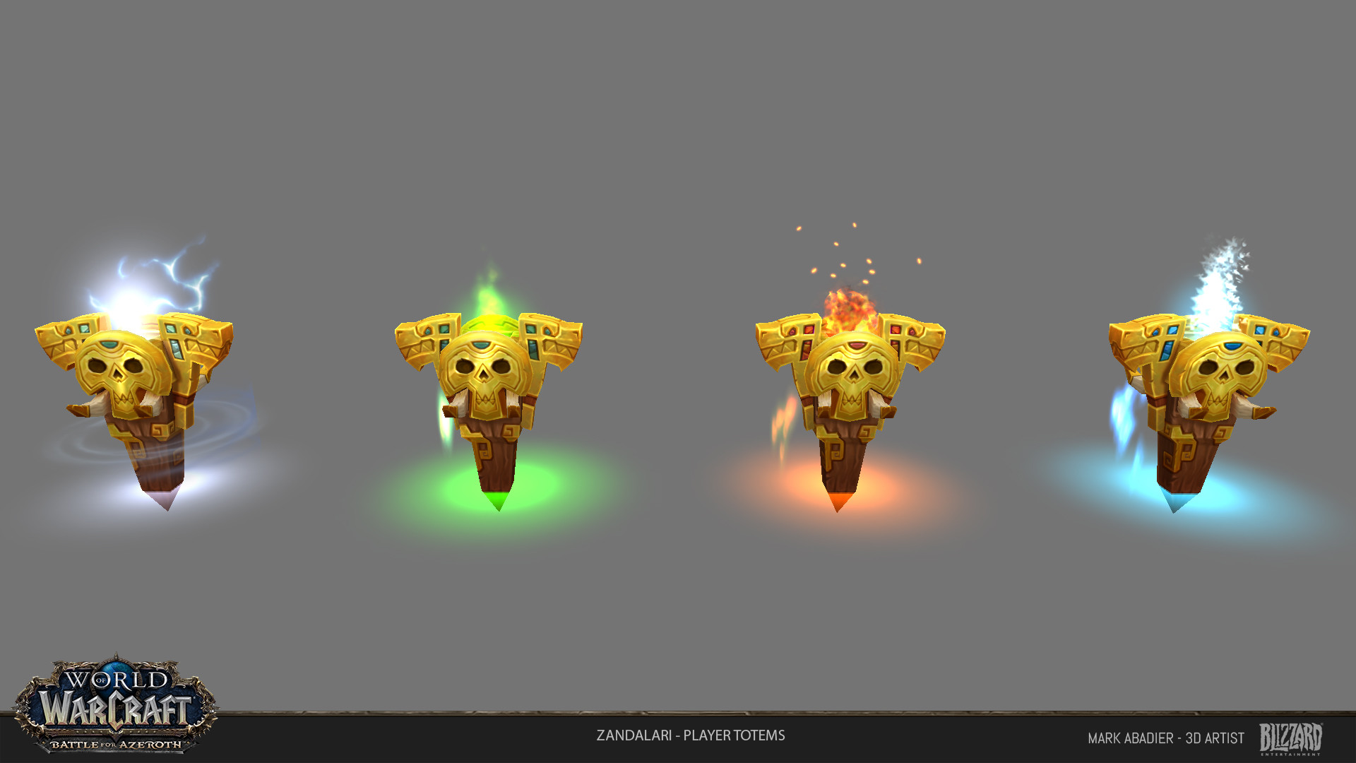 Artstation Allied Race Zandalari Troll Totems Mark Abadier