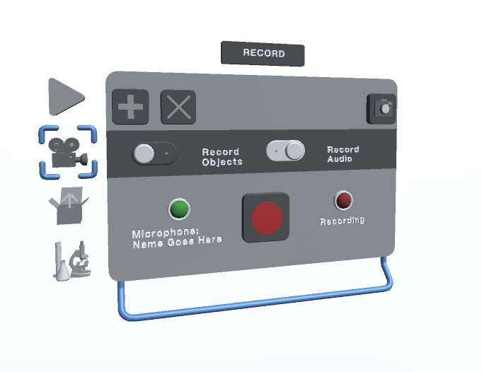 VR Recording Interface