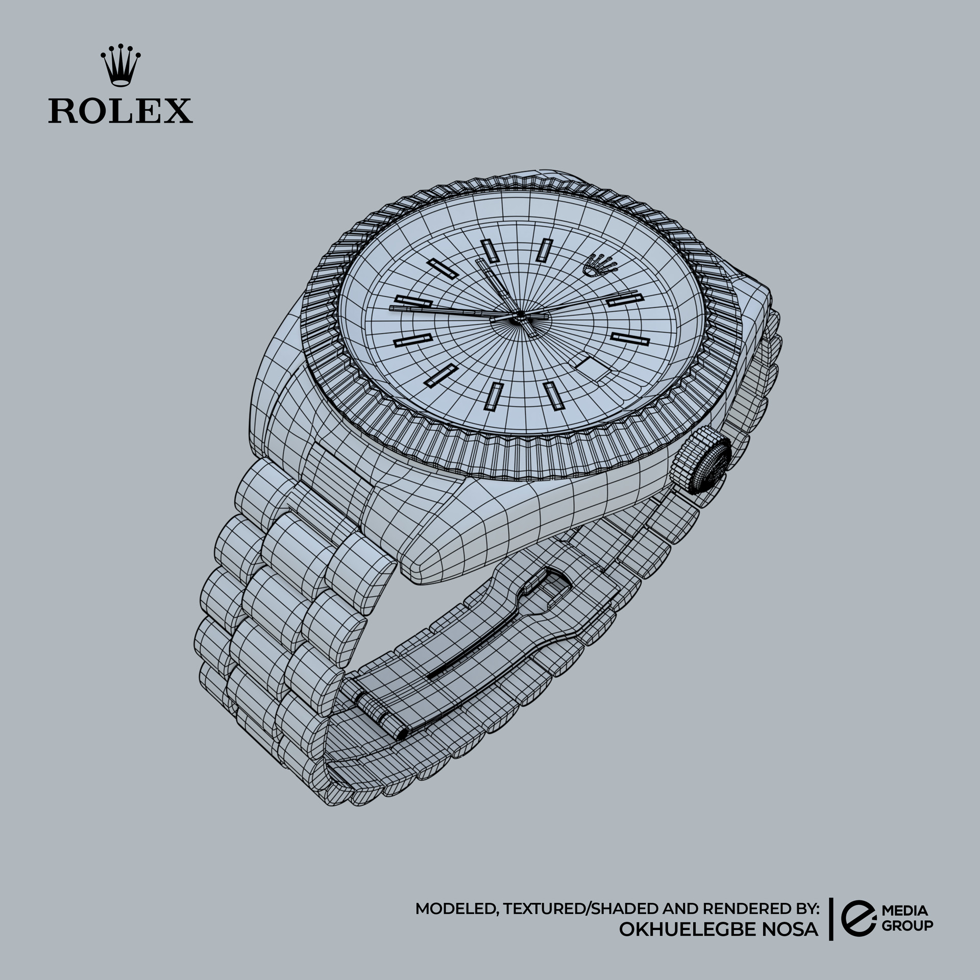 Rolex drawing shop on wrist
