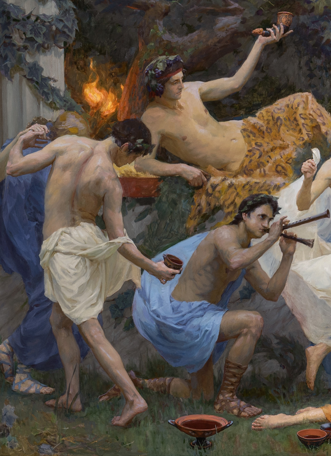 Details: Dionysus and satyrs