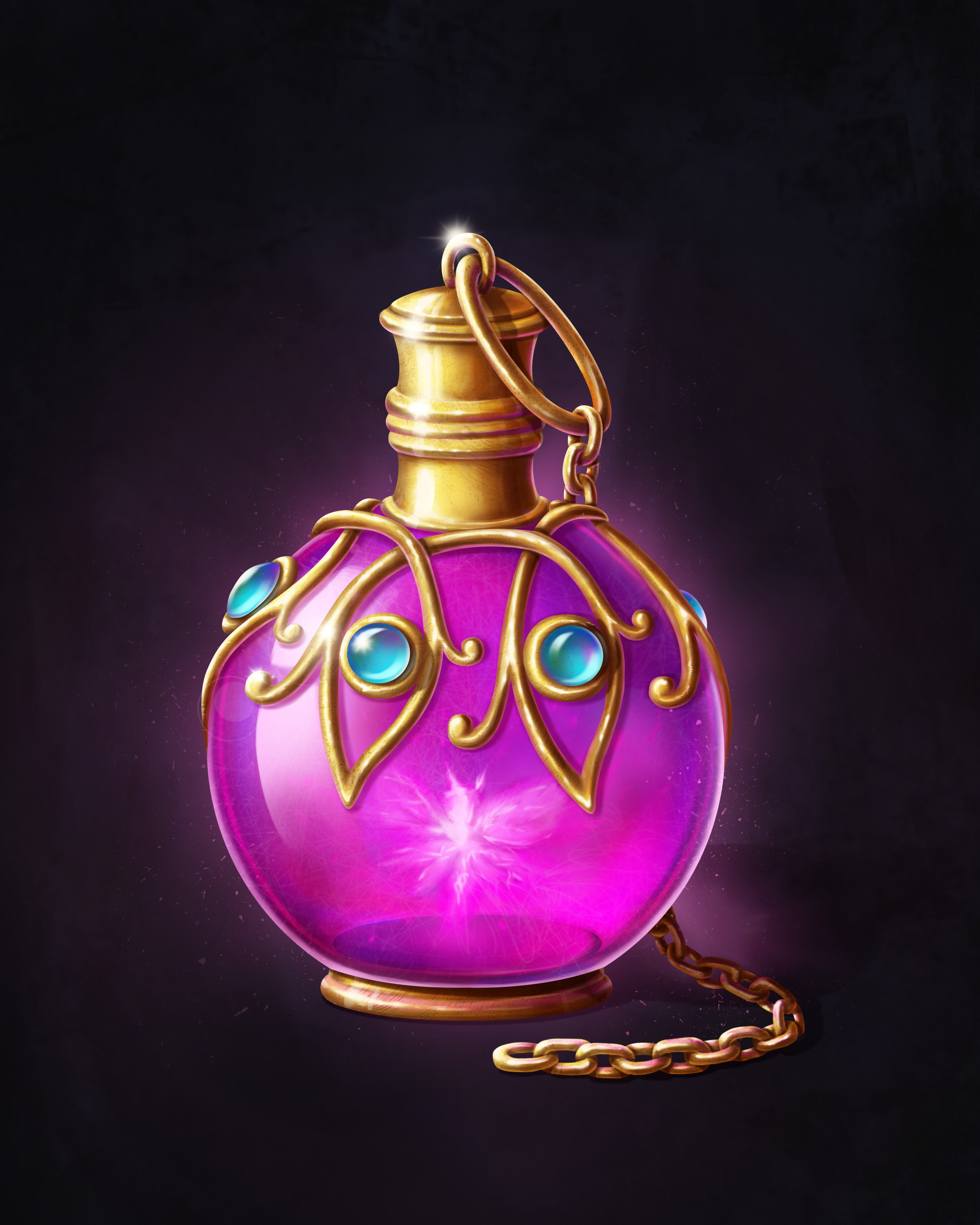ArtStation - Magic potion bottles