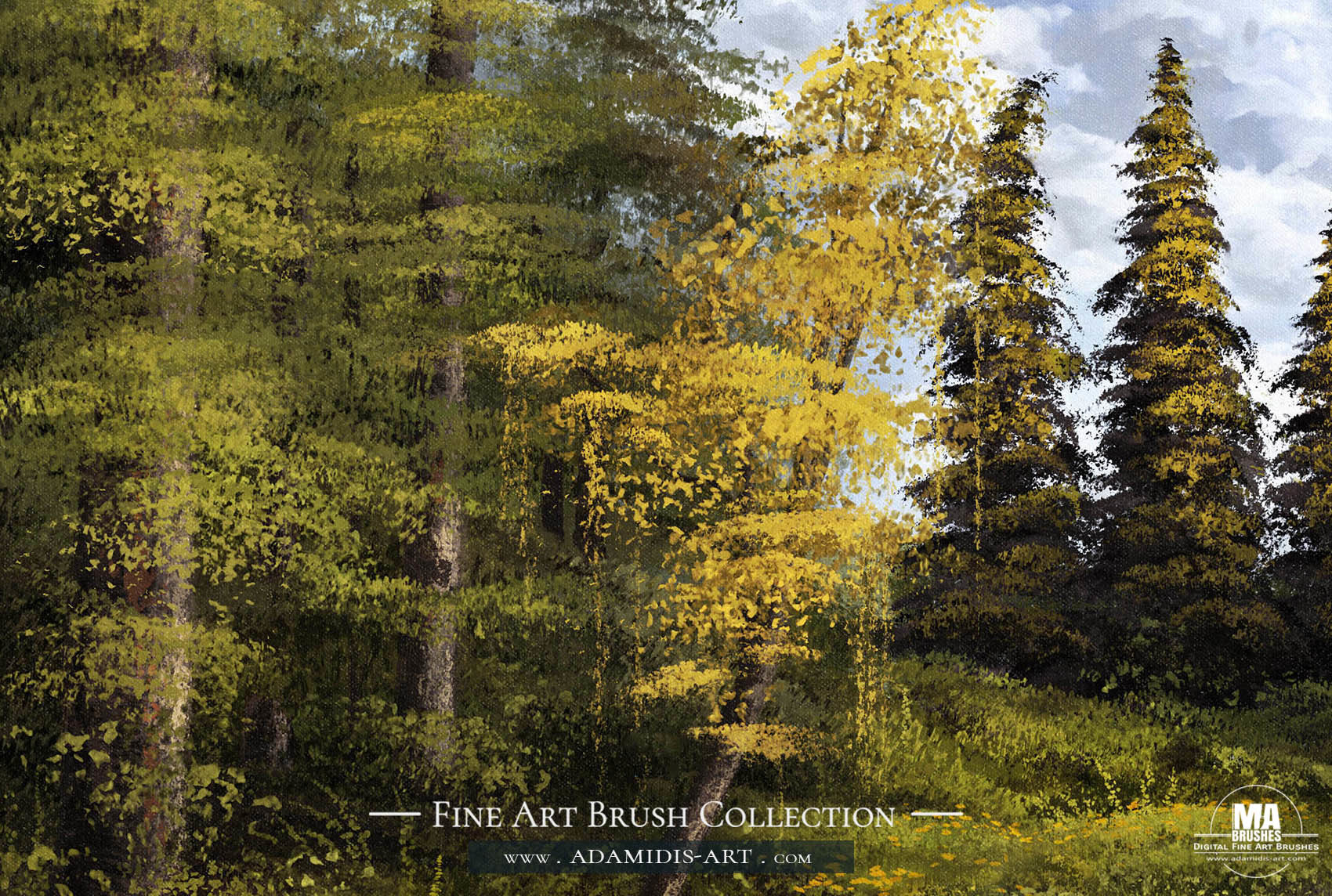 ArtStation - Stunning foliage - Original, natural Fan Brushes, Michael Adamidis Art Channel