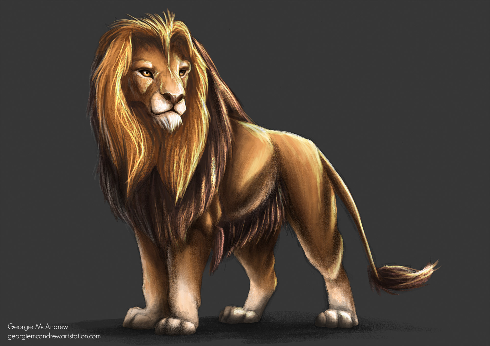 Georgie Mcandrew A Level Aslan Character Design