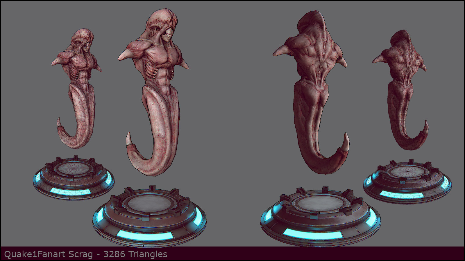 ArtStation - Quake Scrag model