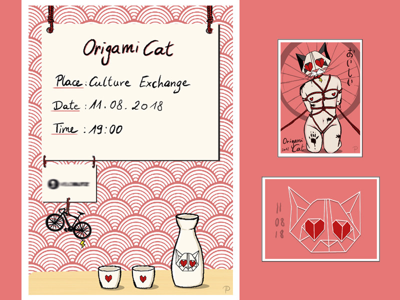 Dhana Damira Aimee Panzer Origami Cat