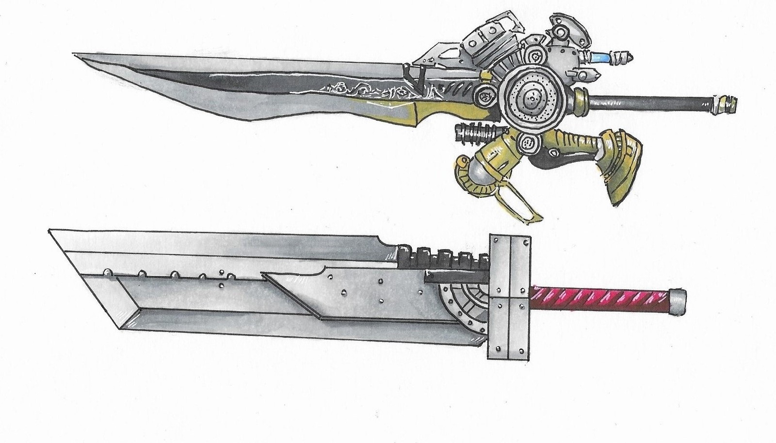 Fantasy Sword Drawings.