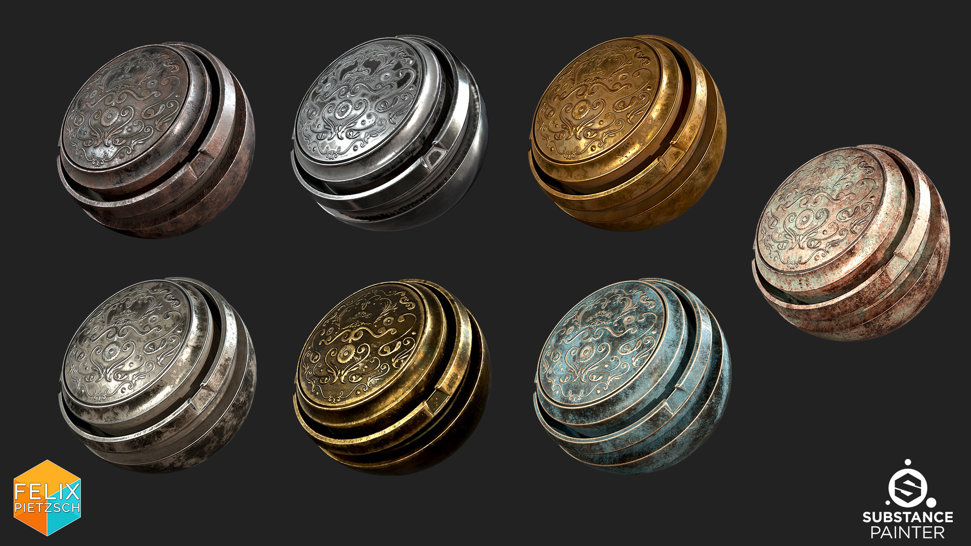 Artstation metal studies substance painter smart materials