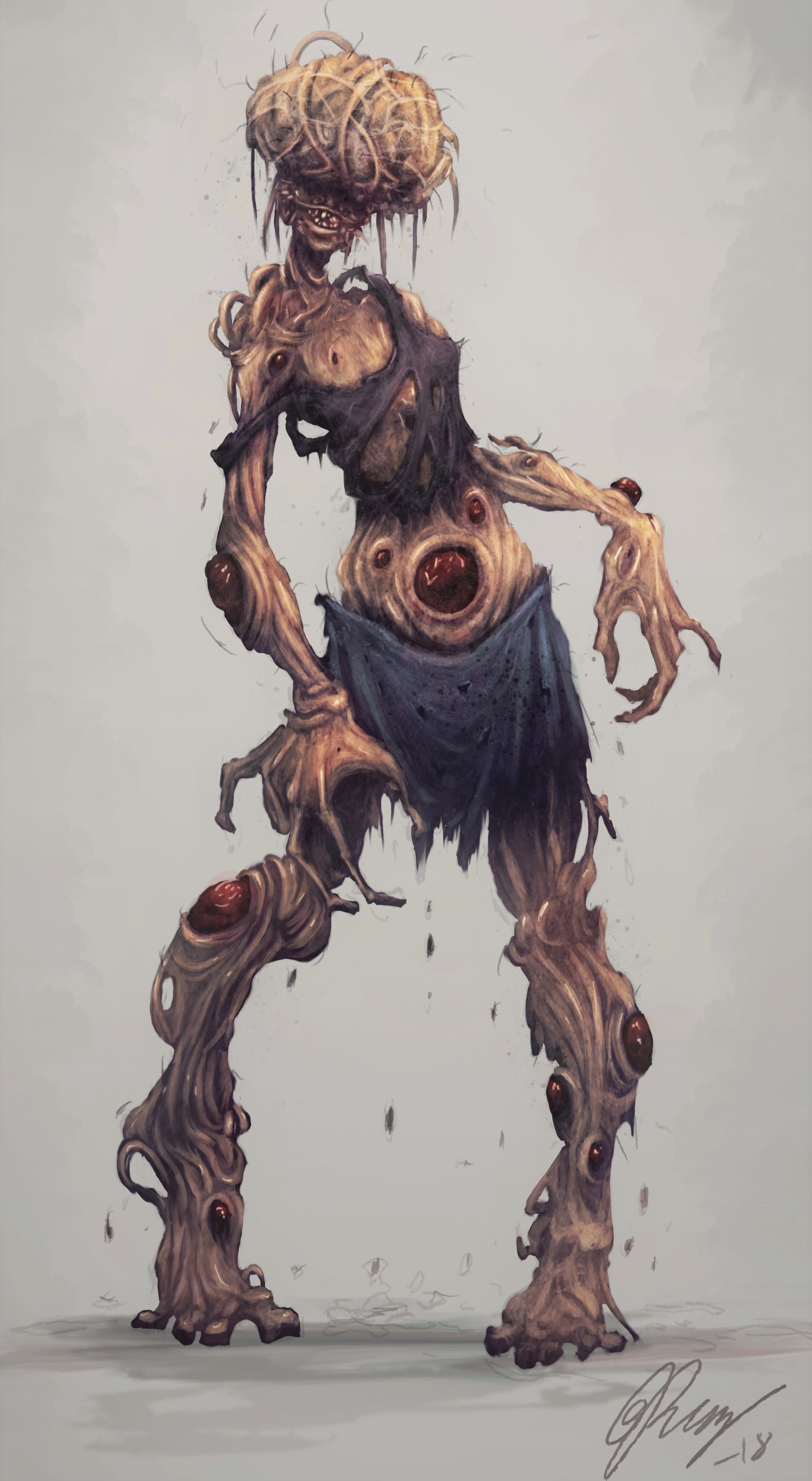 Artstation Zombie Creature Digital Painting Christian Reyes