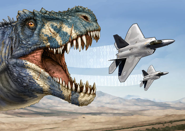 Dinosaurs and fighter jets? Yes, sir!
