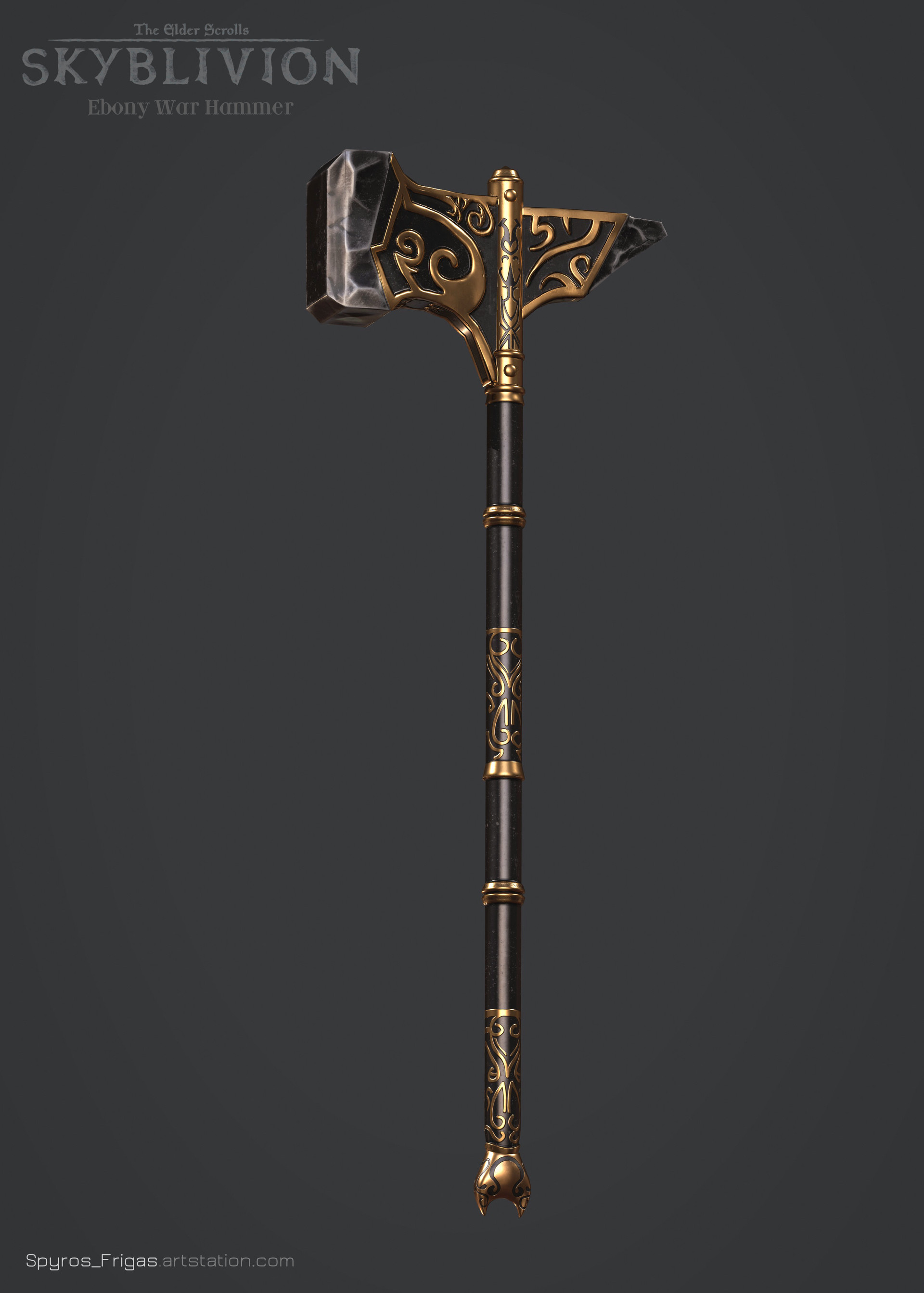 ArtStation - Ebony War Hammer - TES:Skyblivion