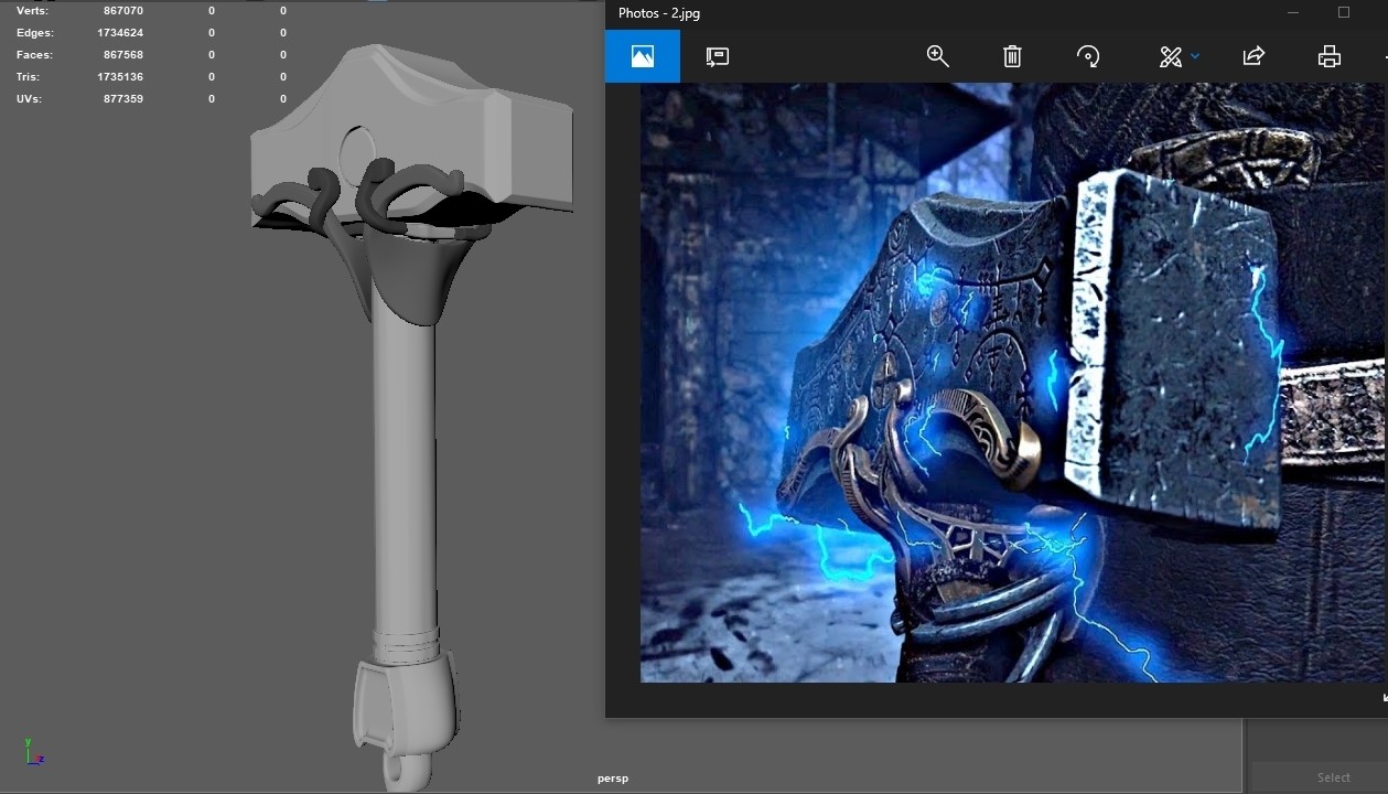 God of War - Mjolnir - 3D model by Alex Pitt (@Pimmo) [b5c09ec]