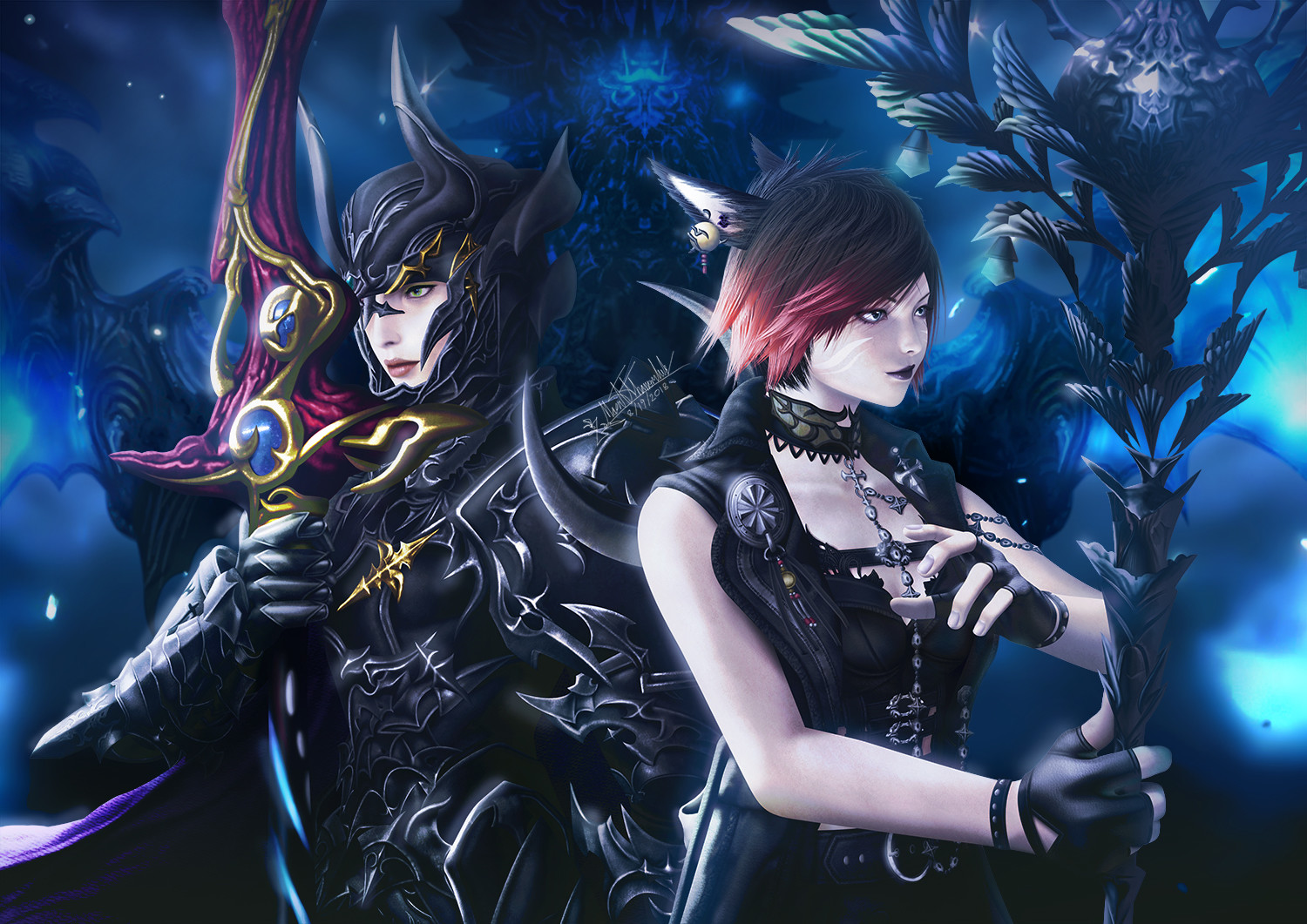 Wallpaper Artstation Final Fantasy Xiv Stormblood Marut Thanomluk Free