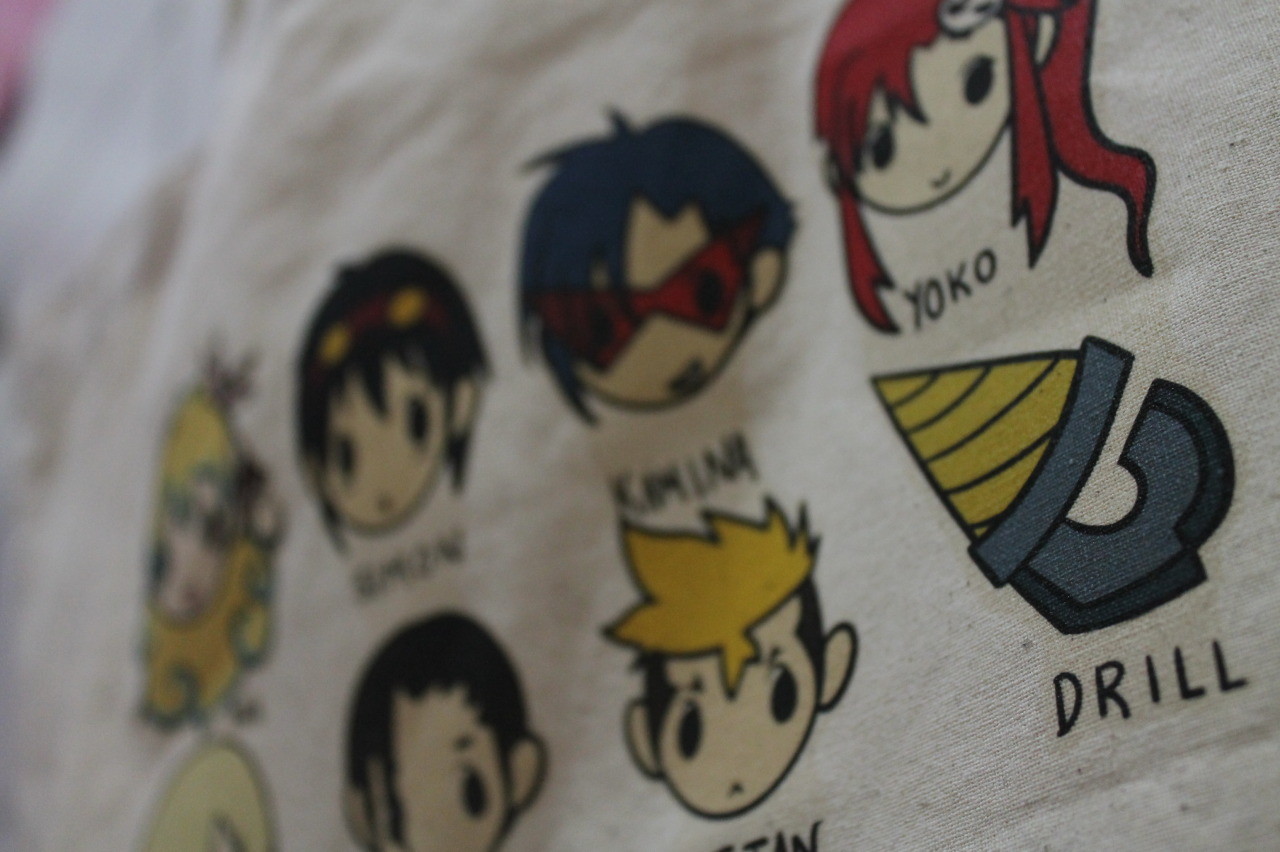 Tear Res. Gurren Lagann Chibi Cast Canvas Bag (Custom Design)