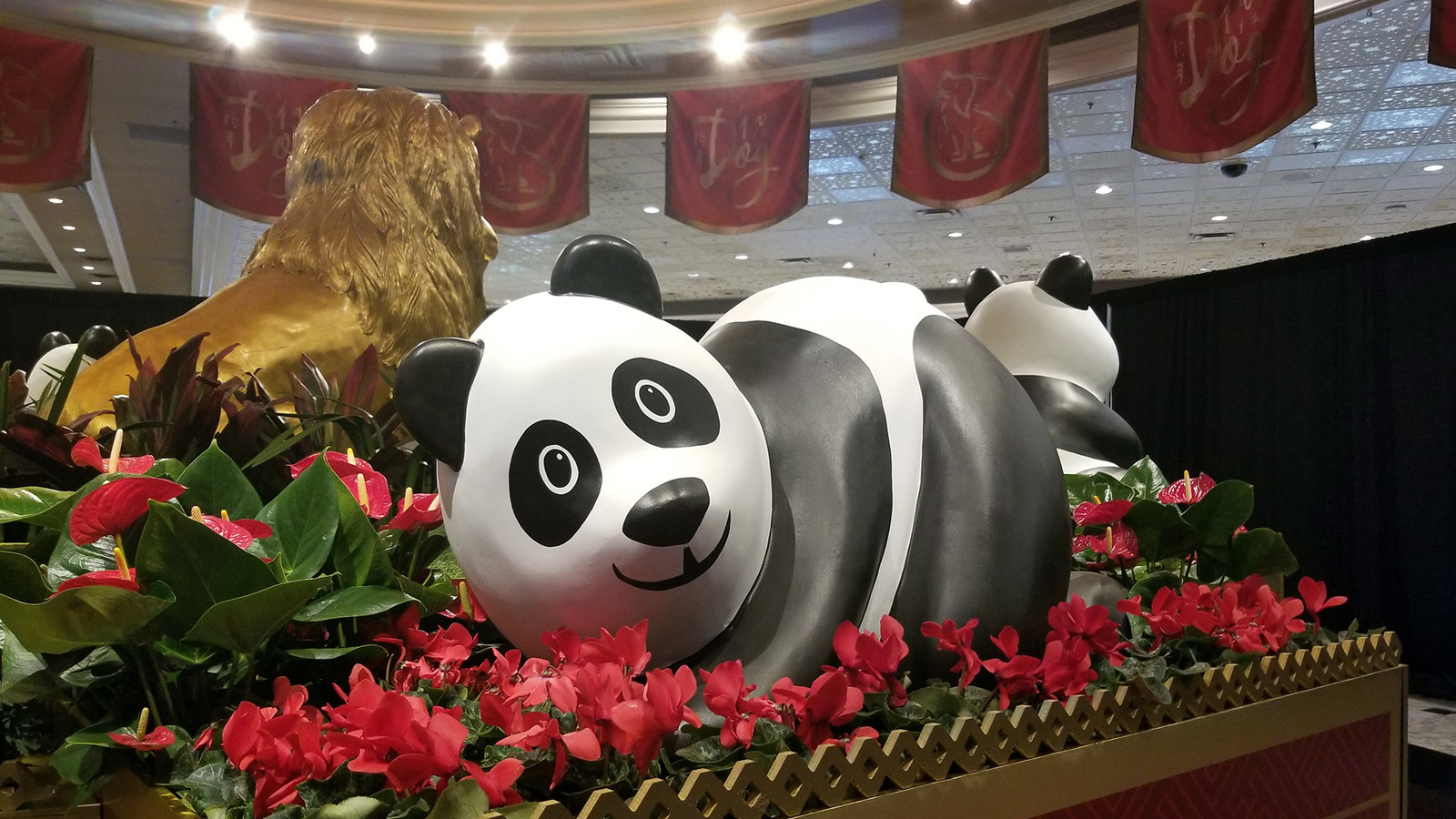 Close-Up 3 of Panda on the Lobby Floor