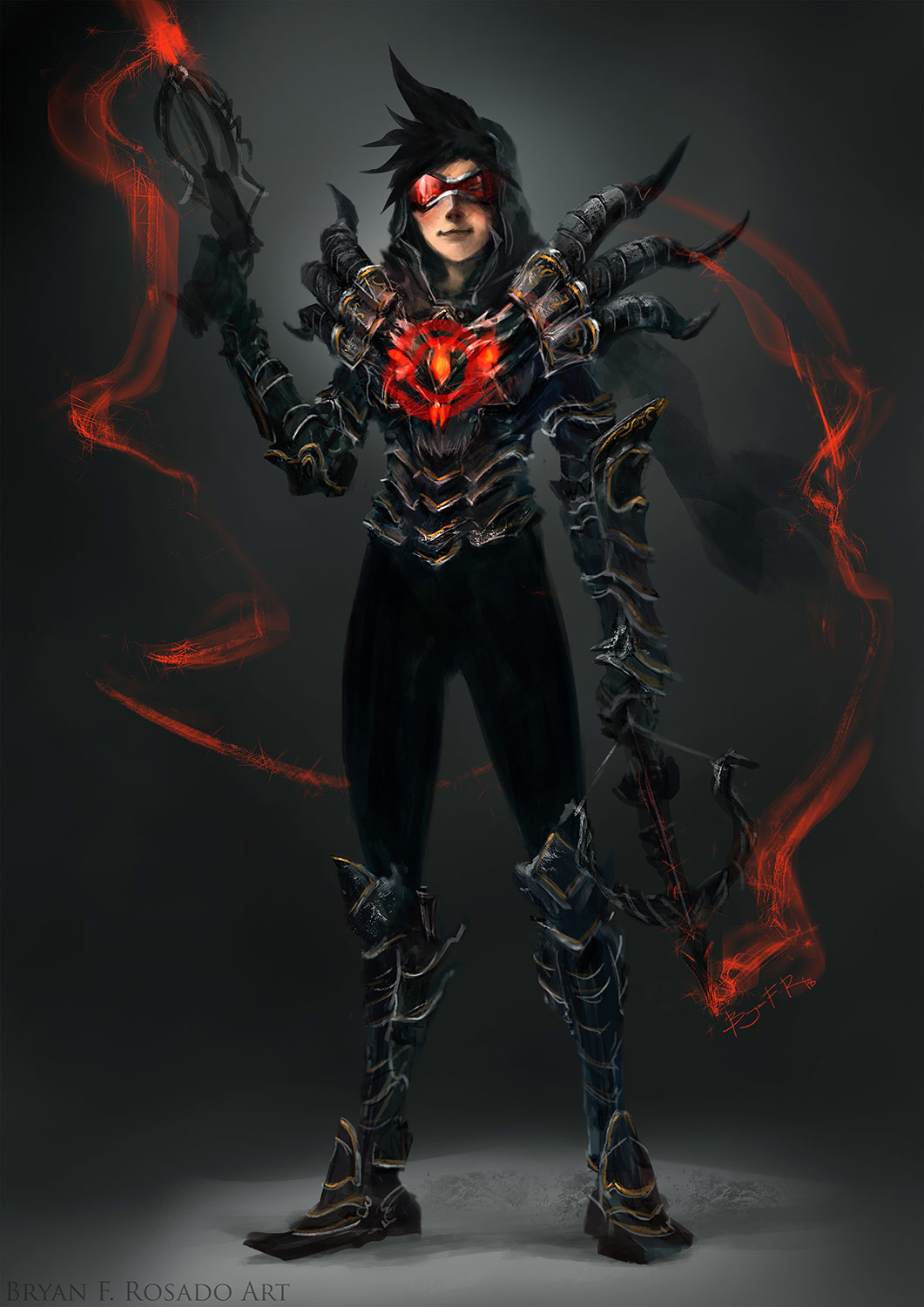 Artstation Tracer X Demon Hunter Bryan Fogaca Rosado