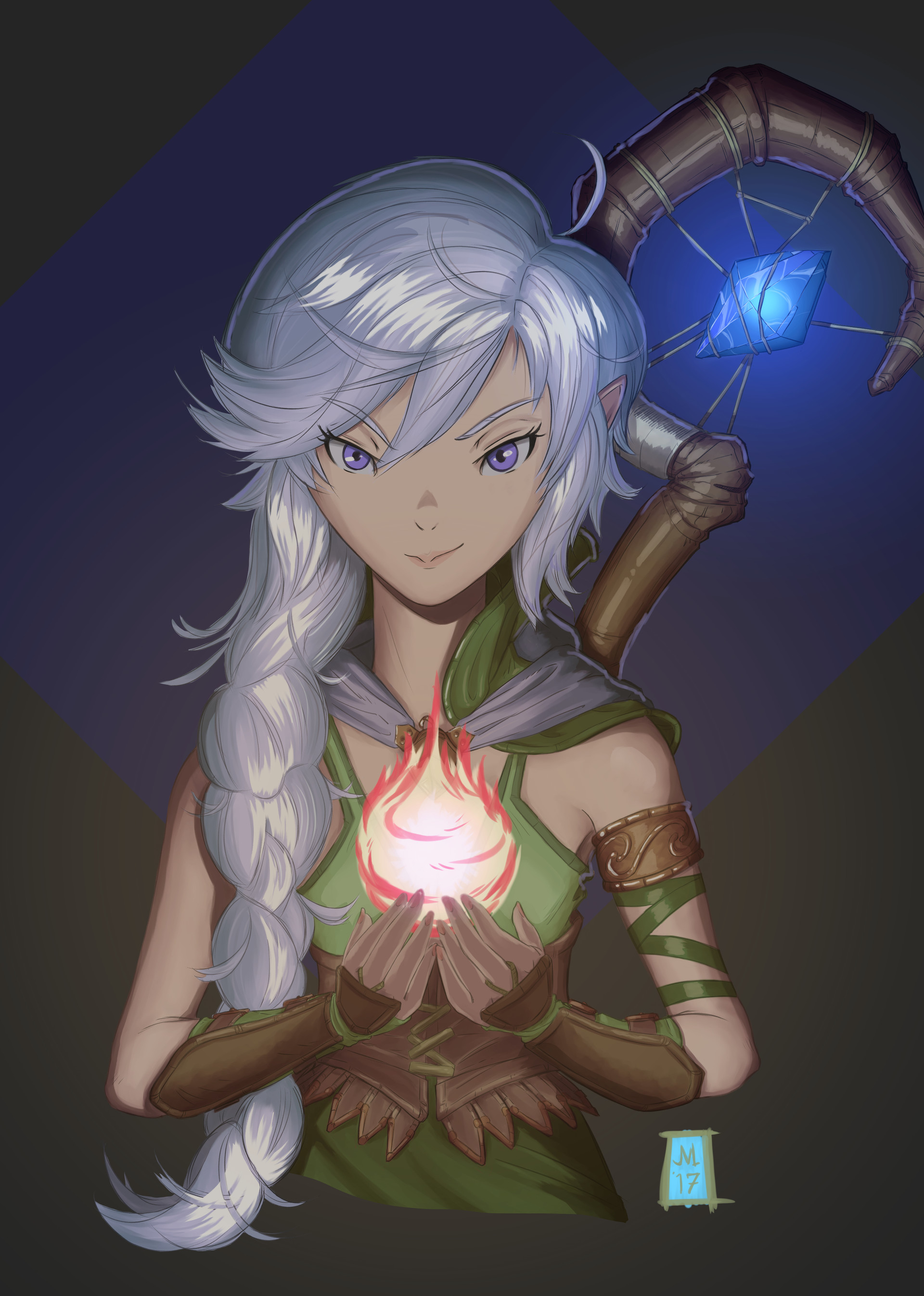 Artstation D D Commission Myriani The Half Elven Druid Joseph Lupo