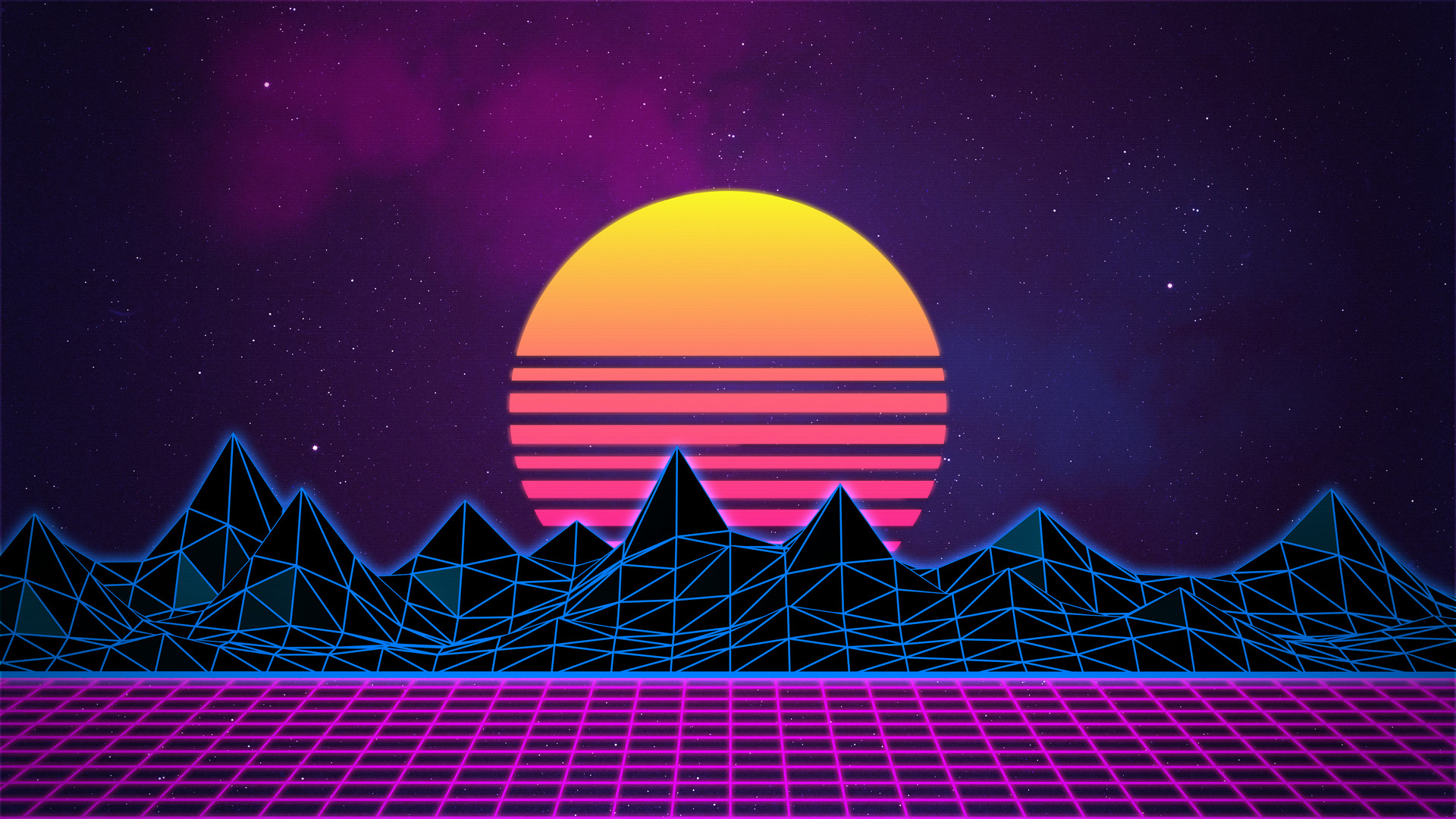ArtStation - Synthwave – Neon 80's – Background