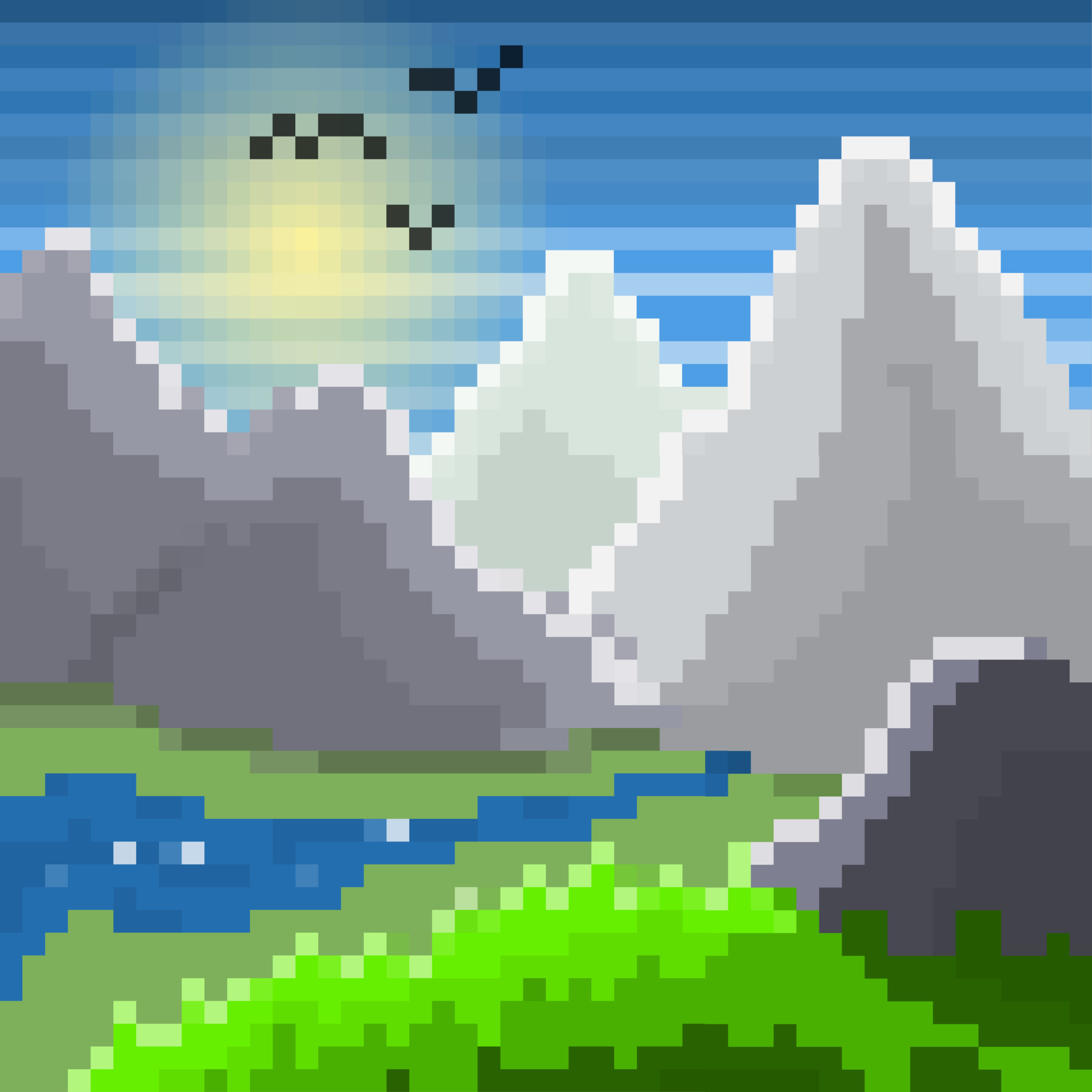 Pixel Art Mountains 32X32