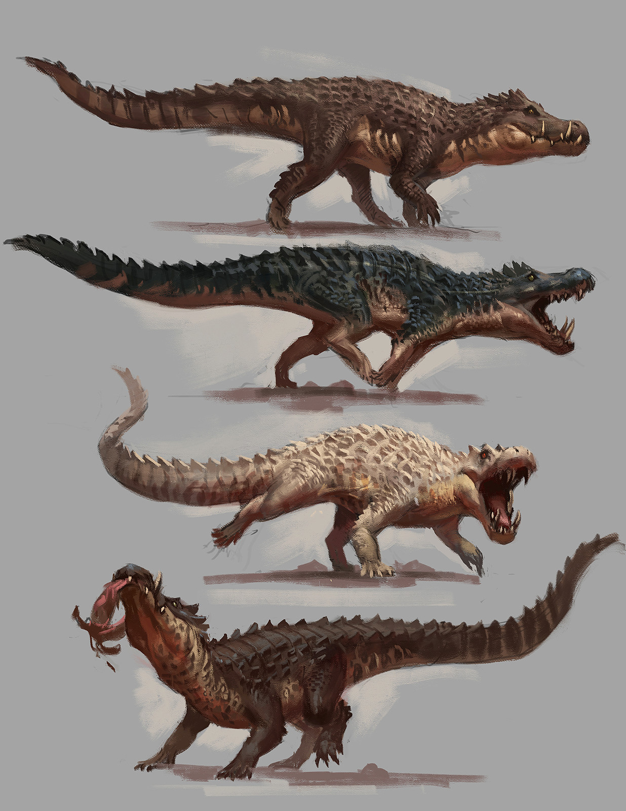 Kaprosuchus color studies