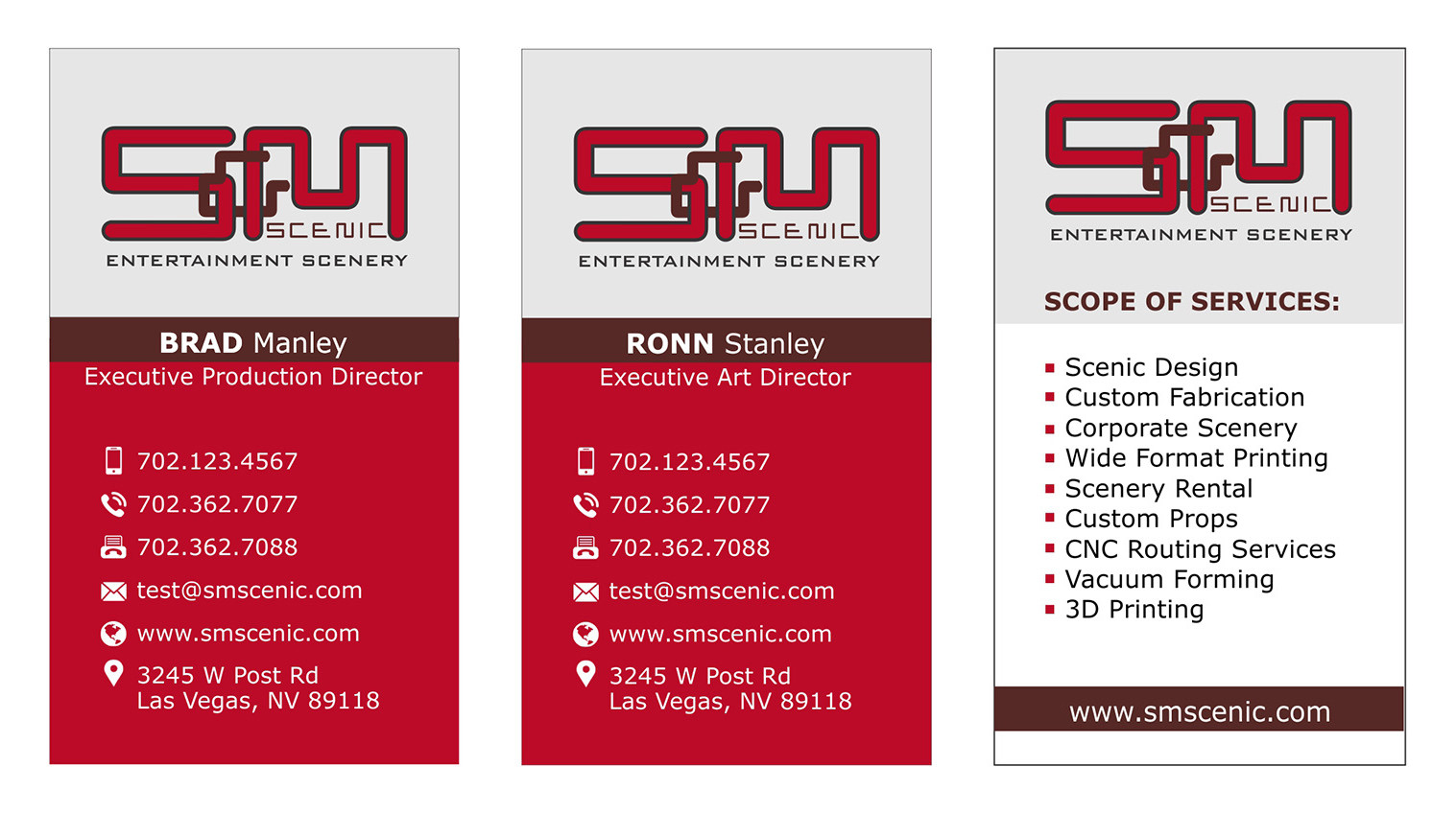 S&M Scenic Business Cards