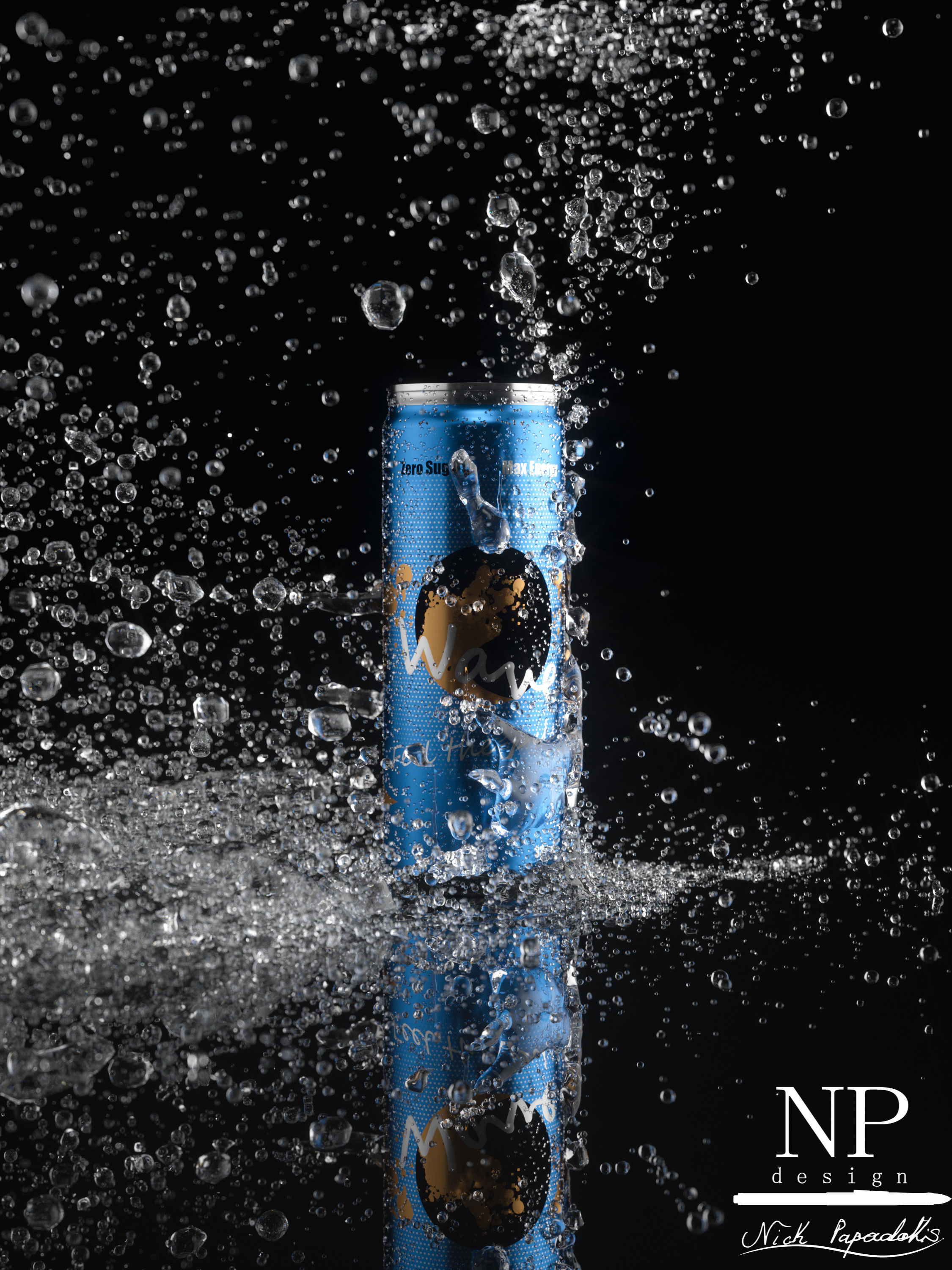I wanted to create a concept for a beverage that will be refreshing and at the same i wanted to have a powerful dynamic on my image . So i ended up creating this image to illustrate all my ideas .
