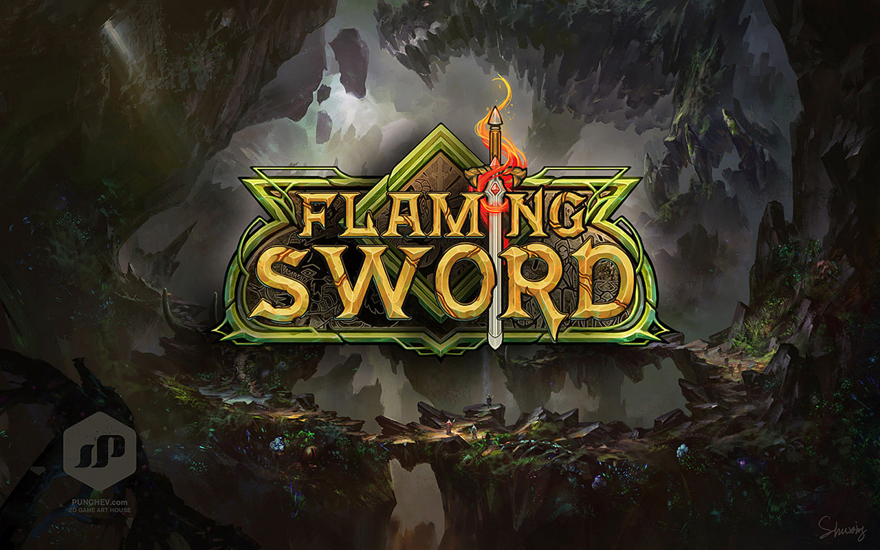 punchev com ui punchevdotcom punchev gamelogo logo gameui interface icons flamingsword mobilegame gameart conceptart gcgrp medievalart main1