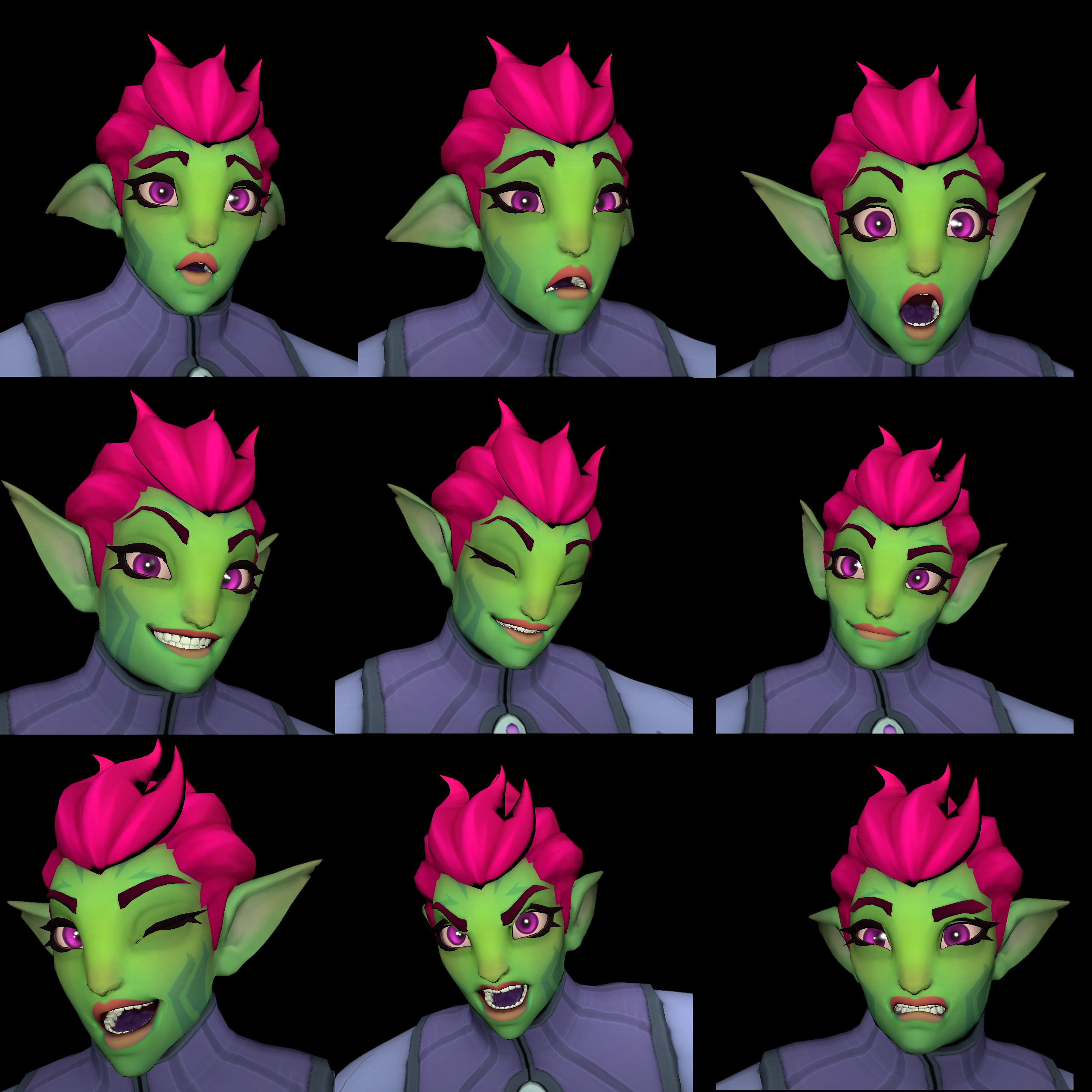 Xana Facial Tests. Rigging by Justin Prazen