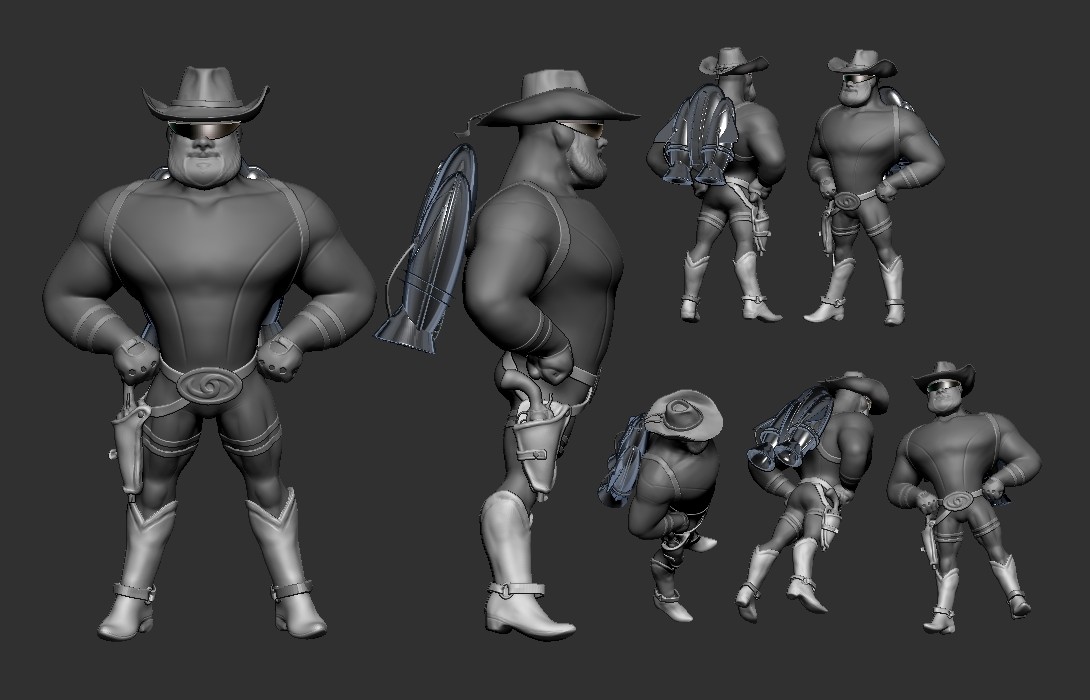 ZBrush: First steps with a Space Cowboy of my own design