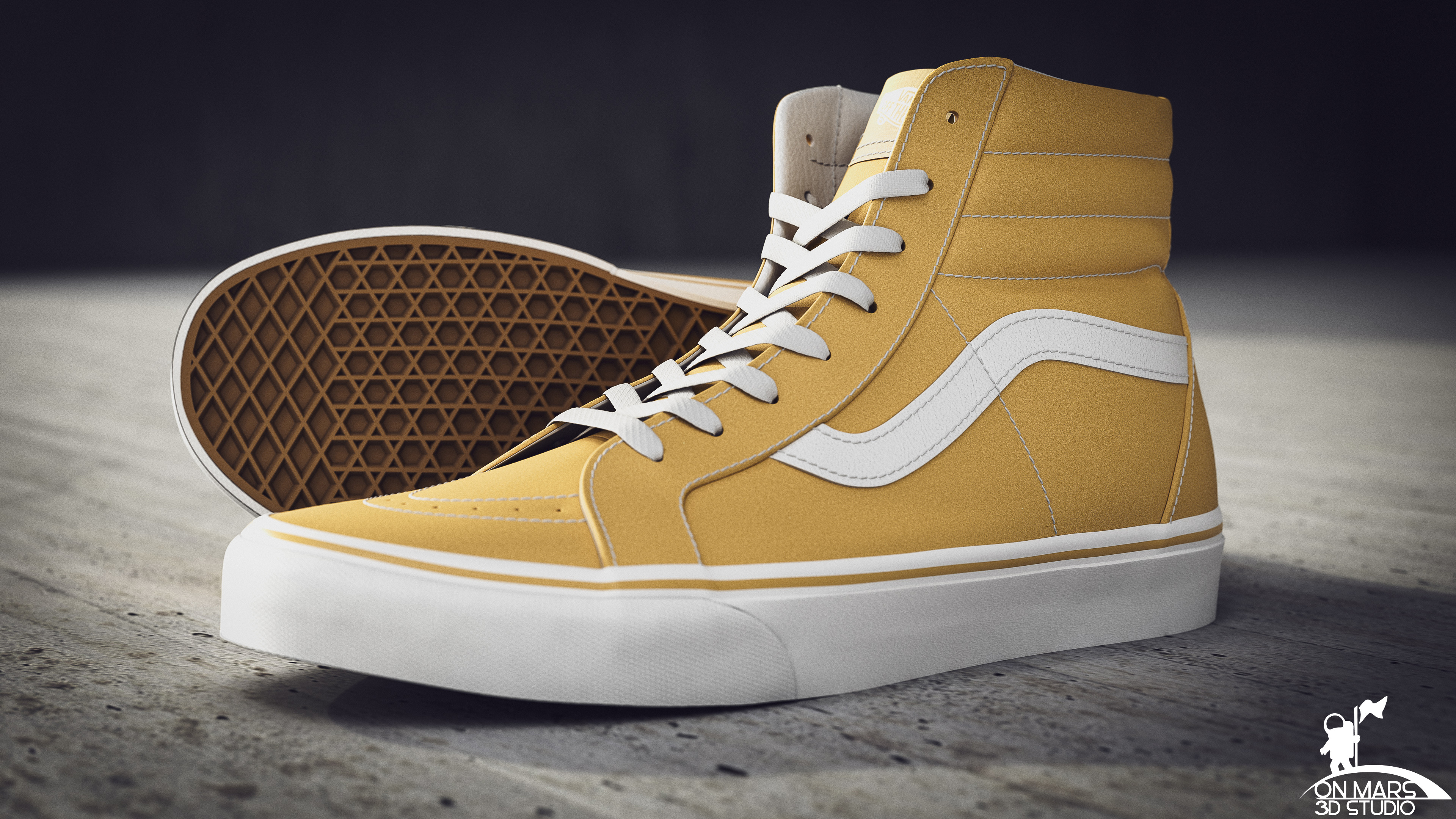 Blonde Suede using Substance 8k textures.