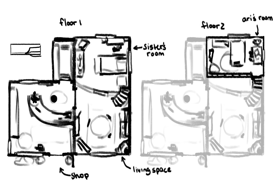 The initial floorplan! It's had some changes to help the outside look a bit more unique.