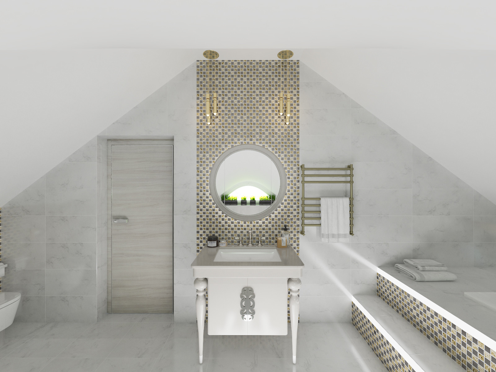 Artstation Bathroom 3d Visualization For Sisters Vis Avj