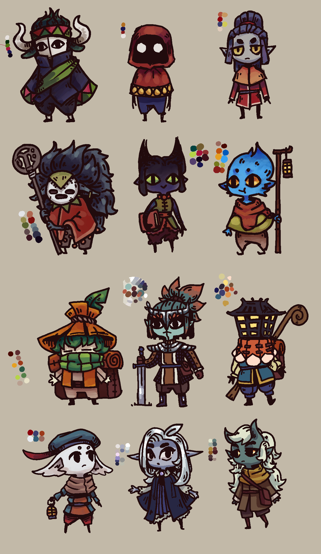 ArtStation Tiny Characters Stream drawing