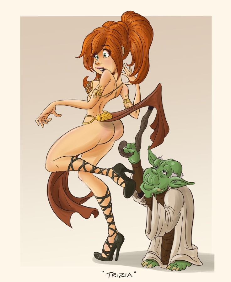My fan art of Pedro Perez’s Trizia character in her Slave Leila bikini from...