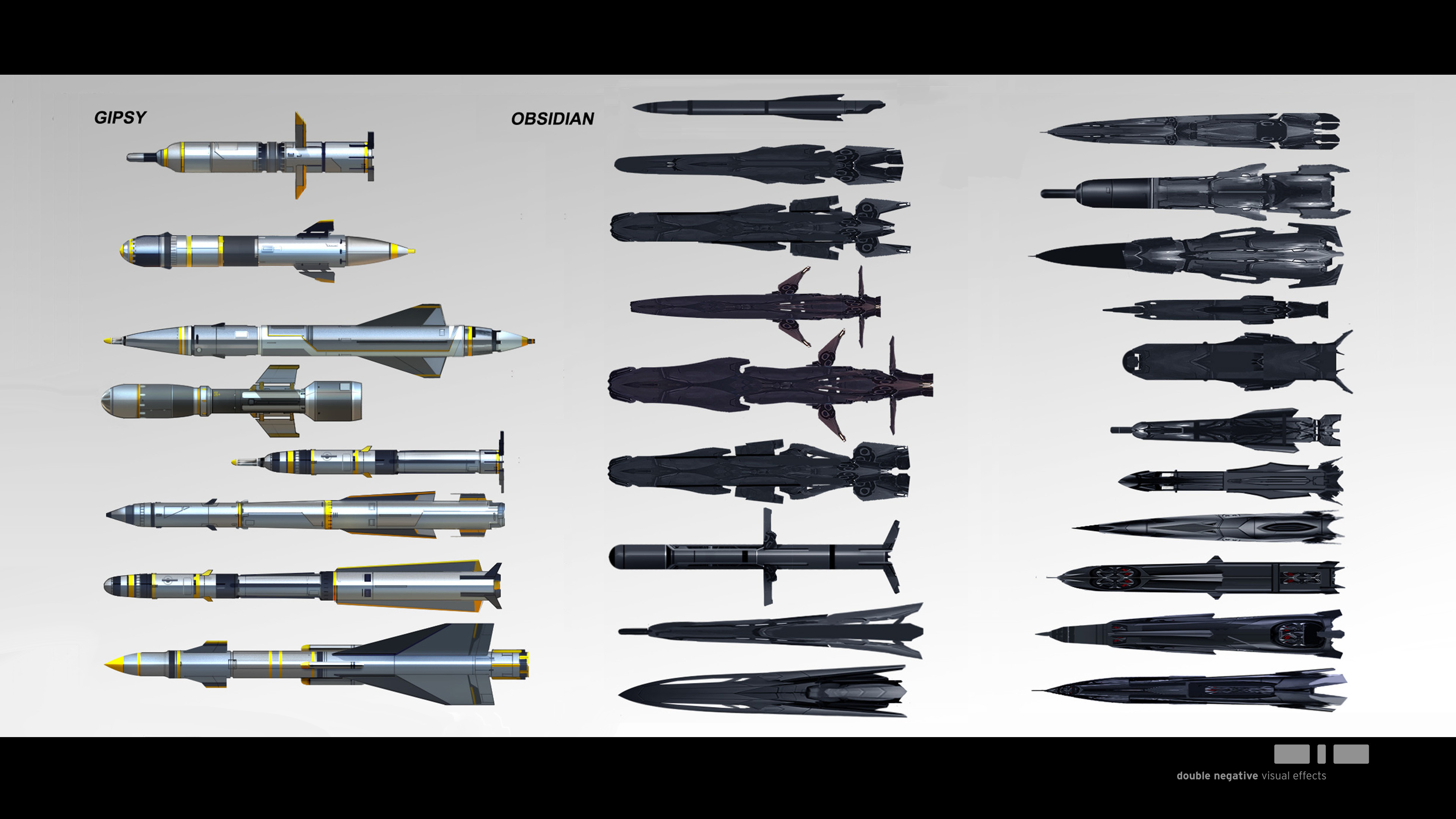 Jaeger's missiles, comparison.