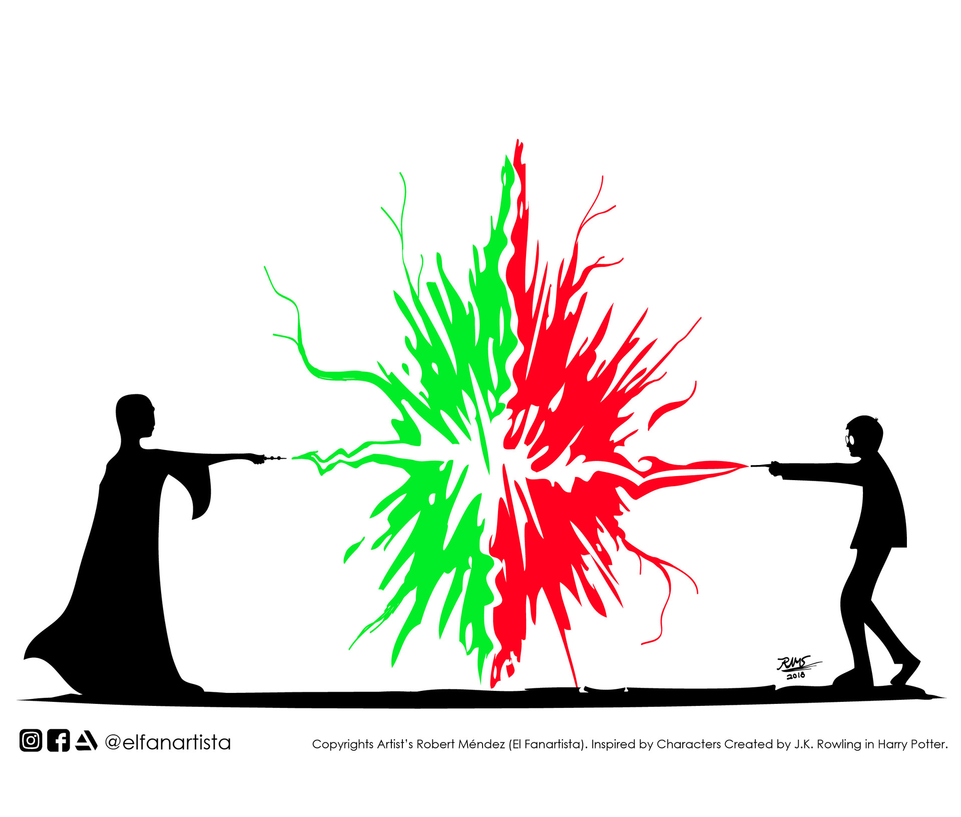 Artstation Harry Potter Vs Voldemort Robert Mendez Robertilustrado