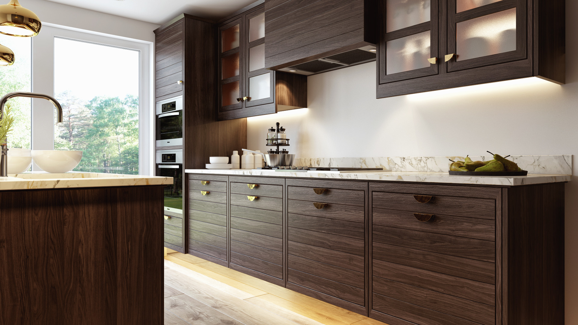 Denys Koval Dark Walnut Kitchen