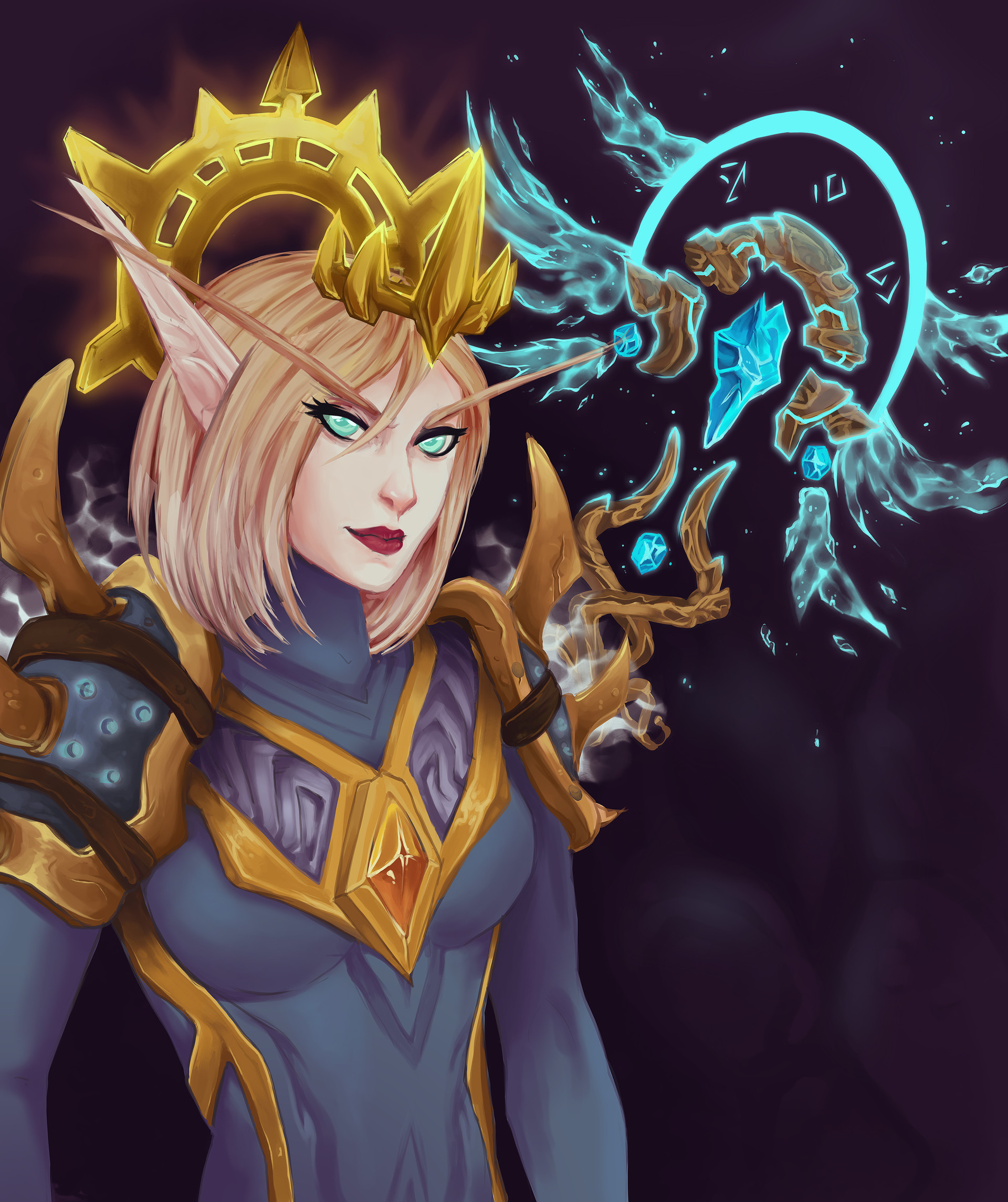 Artstation Priest Blood Elf Belen Mezzanotte