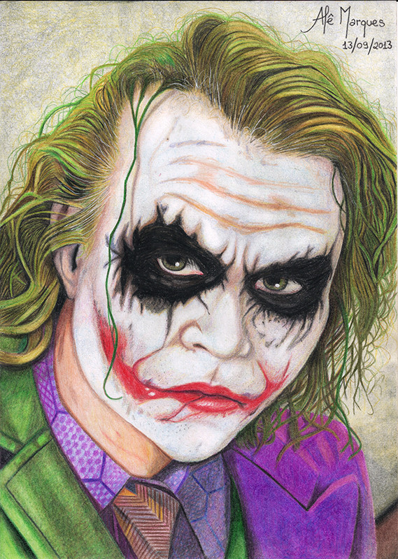 The Joker (Heath Ledger) Sketch Cover Comic Book Original Art 1/1 | Dead  All Over Design