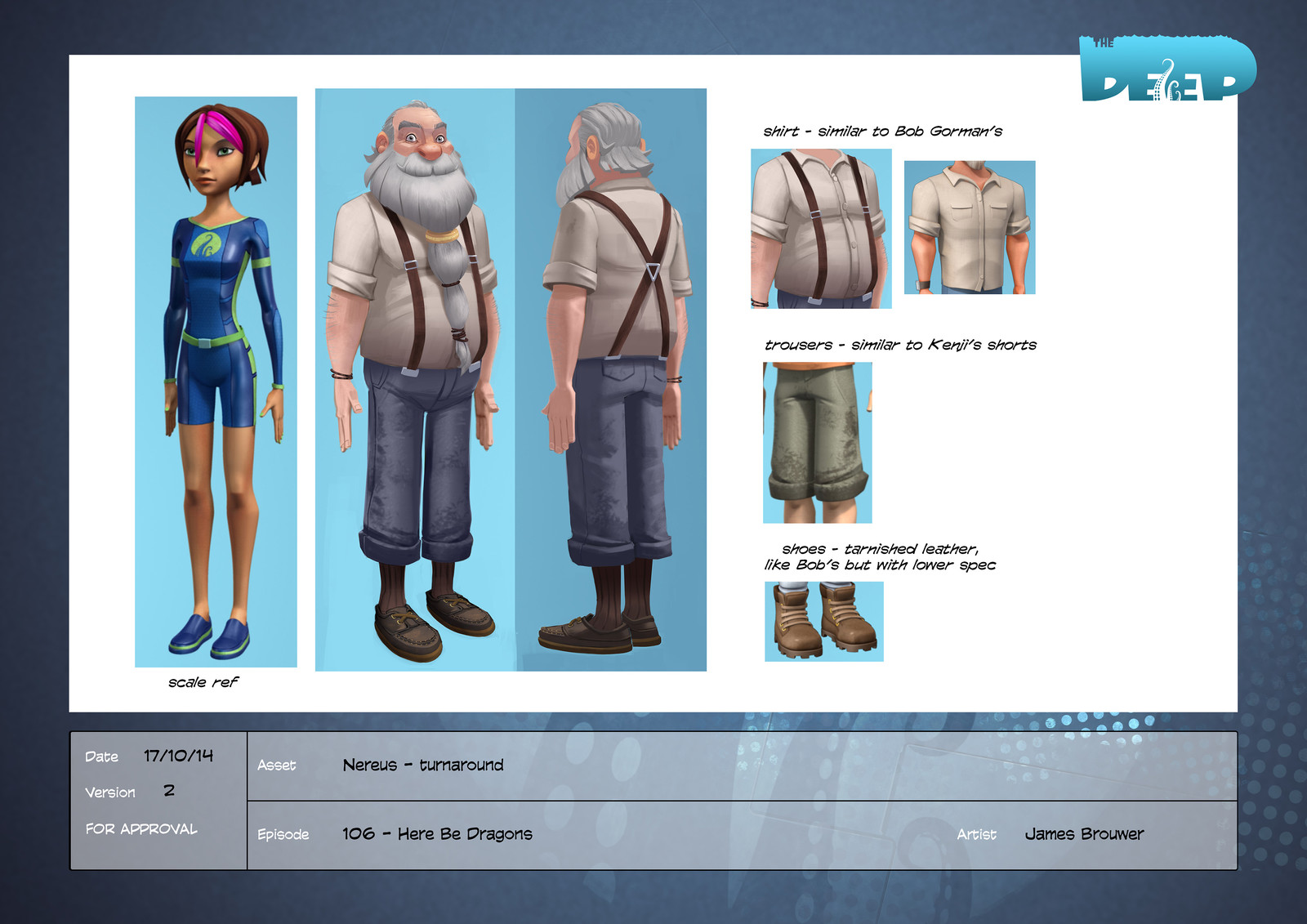 Final character design for Nereus.