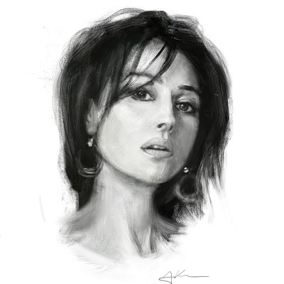 Нарисованная Моника Беллуччи
