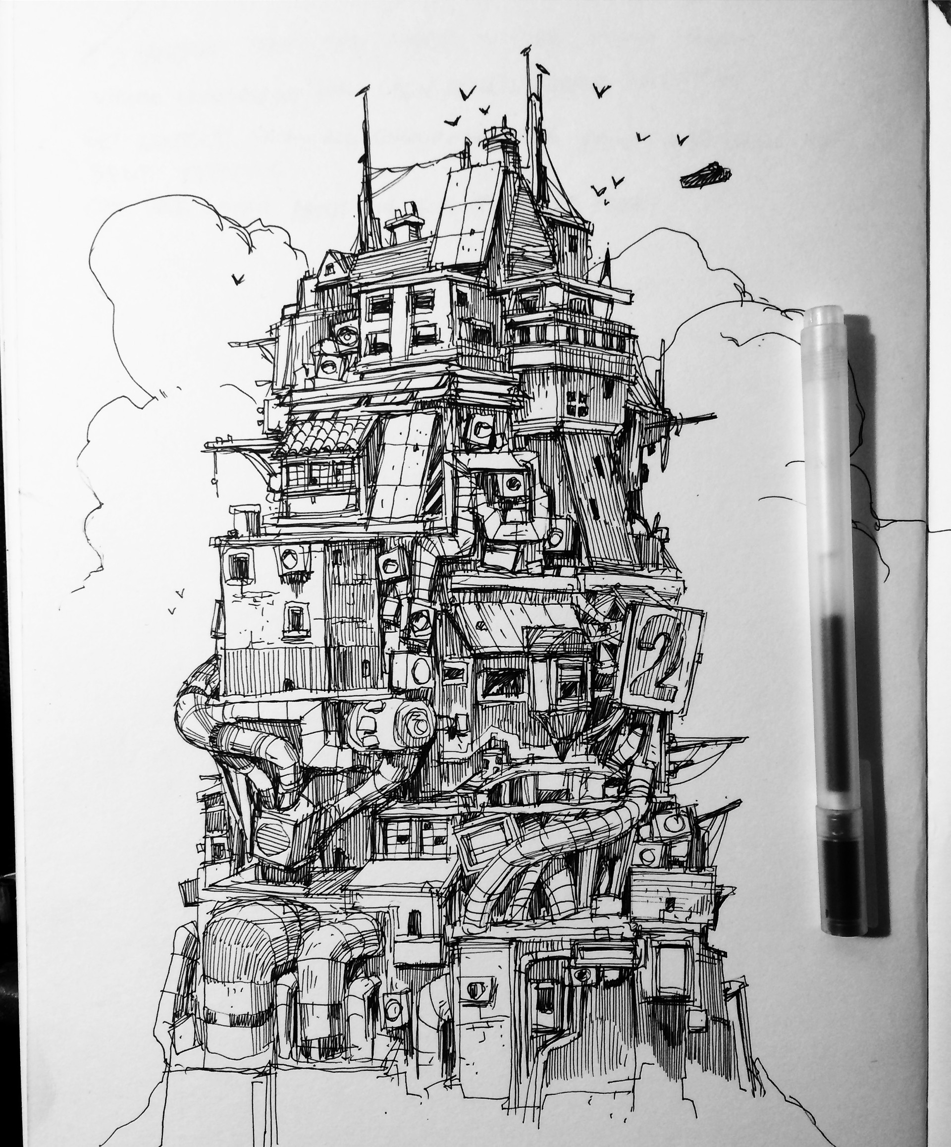 Artstation Architecture Sketches Frederik Jeppesen #drawing #sketch #architecture drawing #architecture sketch #architecture. architecture sketches frederik jeppesen