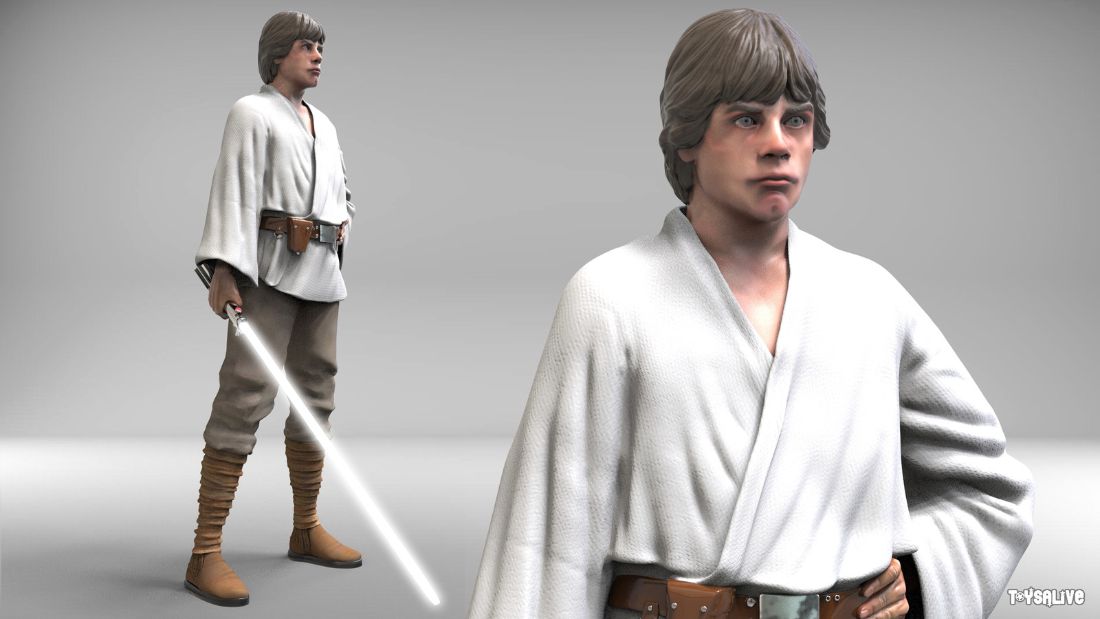 Luke Skywalker side view.