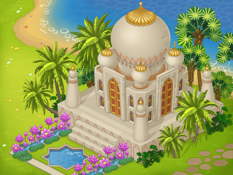Nastia Hott Taj Mahal Isometric Game Art