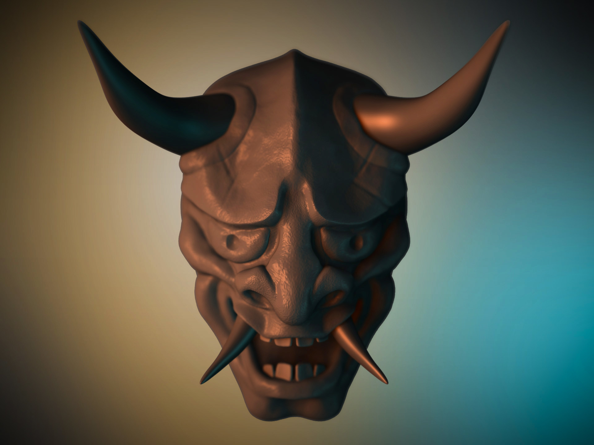 Artstation Hannya Mask Clyde Cabiedes