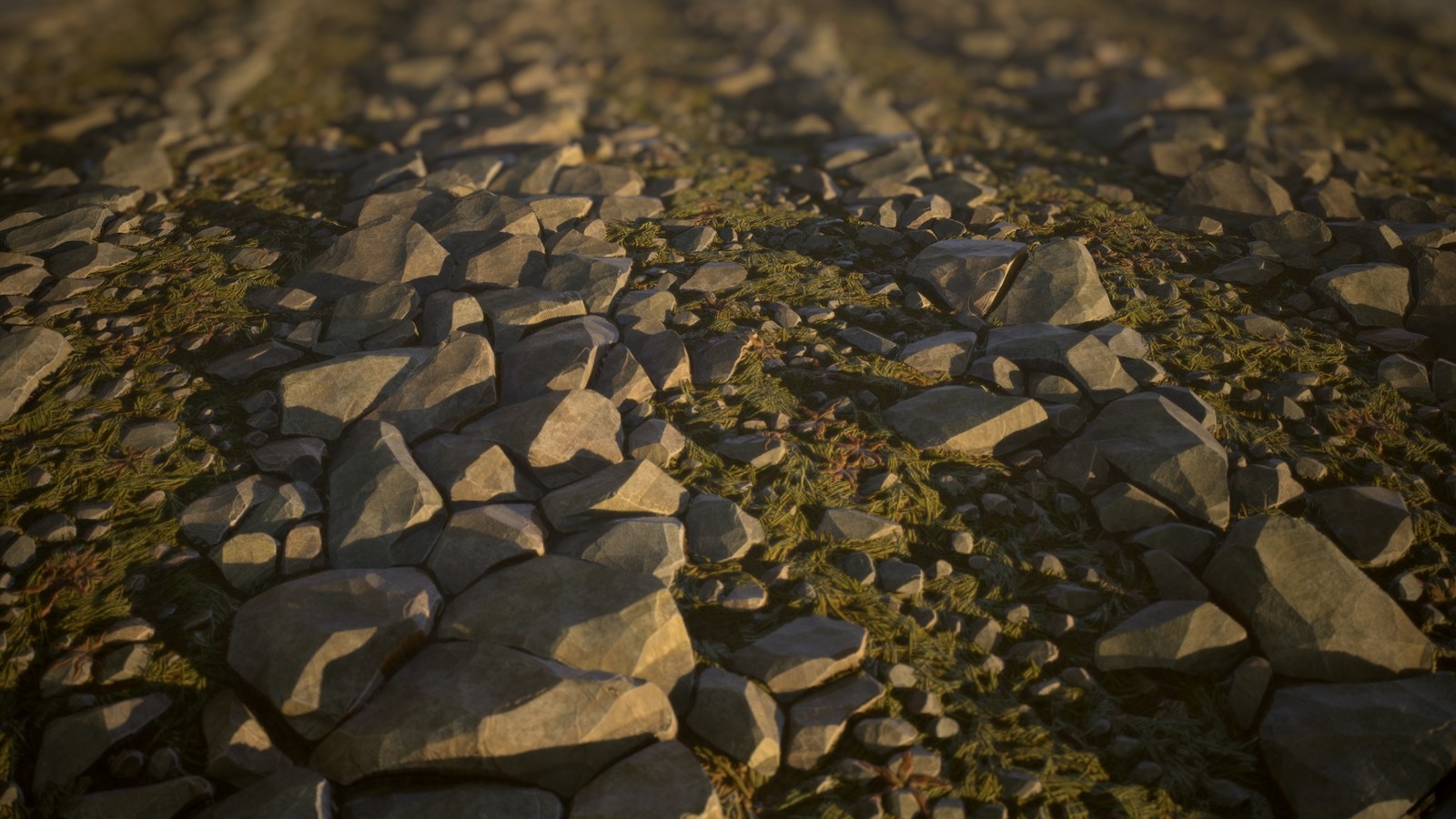 A Substance material i'm working on, an first attempt on rendering on Marmoset. (Wip1)
Rock Path