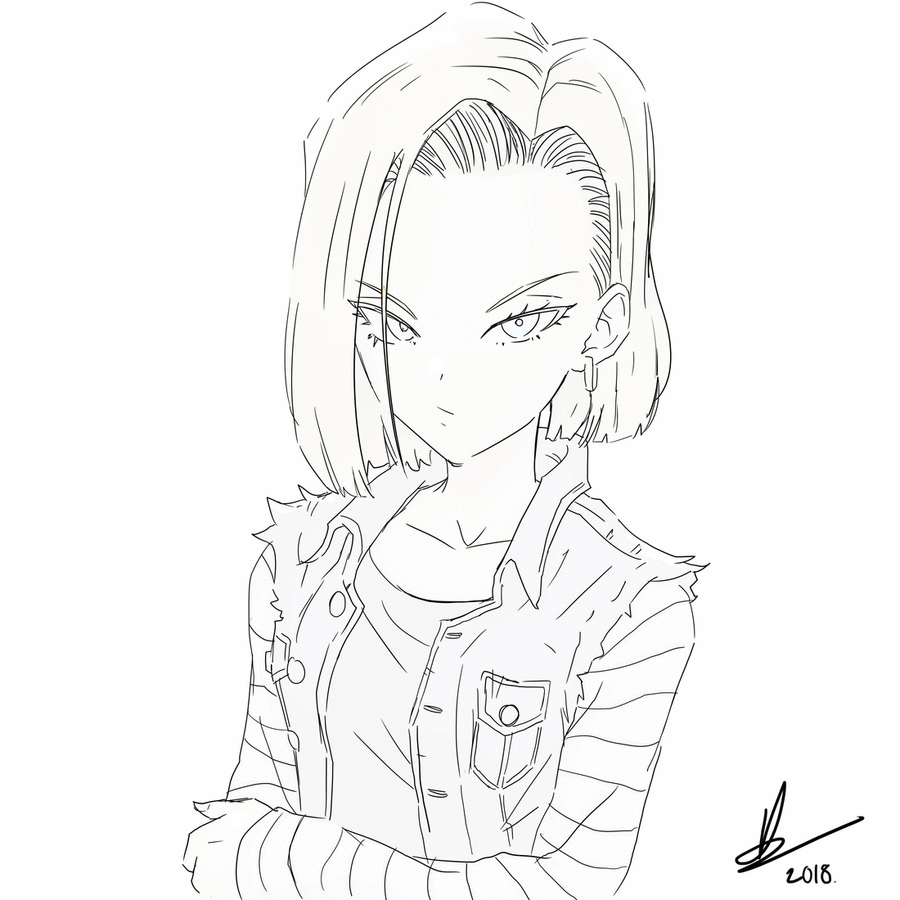 How to draw ANDROID 18 STEP BY STEP